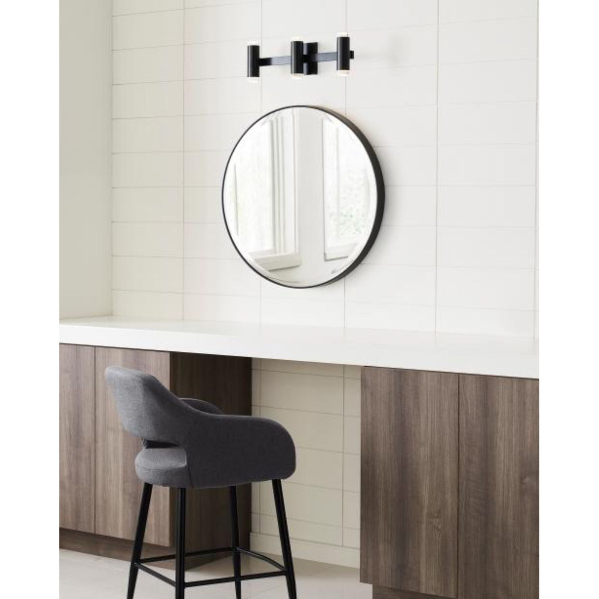 Dobson II 3-Light Bath Bath Collection 1-Light LED 3000K Natural Brass by Sean Lavin