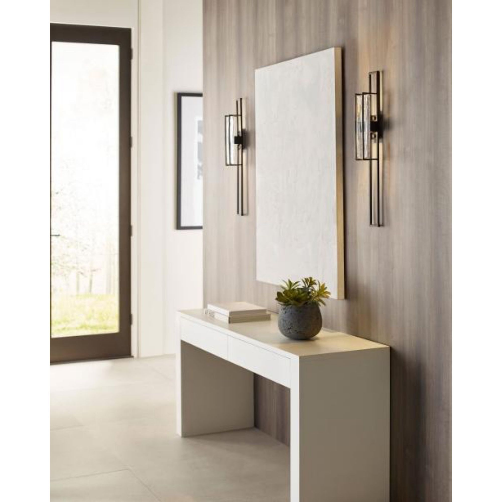 Duelle Large Wall Sconce Wall Collection 1-Light LED 2700K Natural Brass by Mick De Giulio
