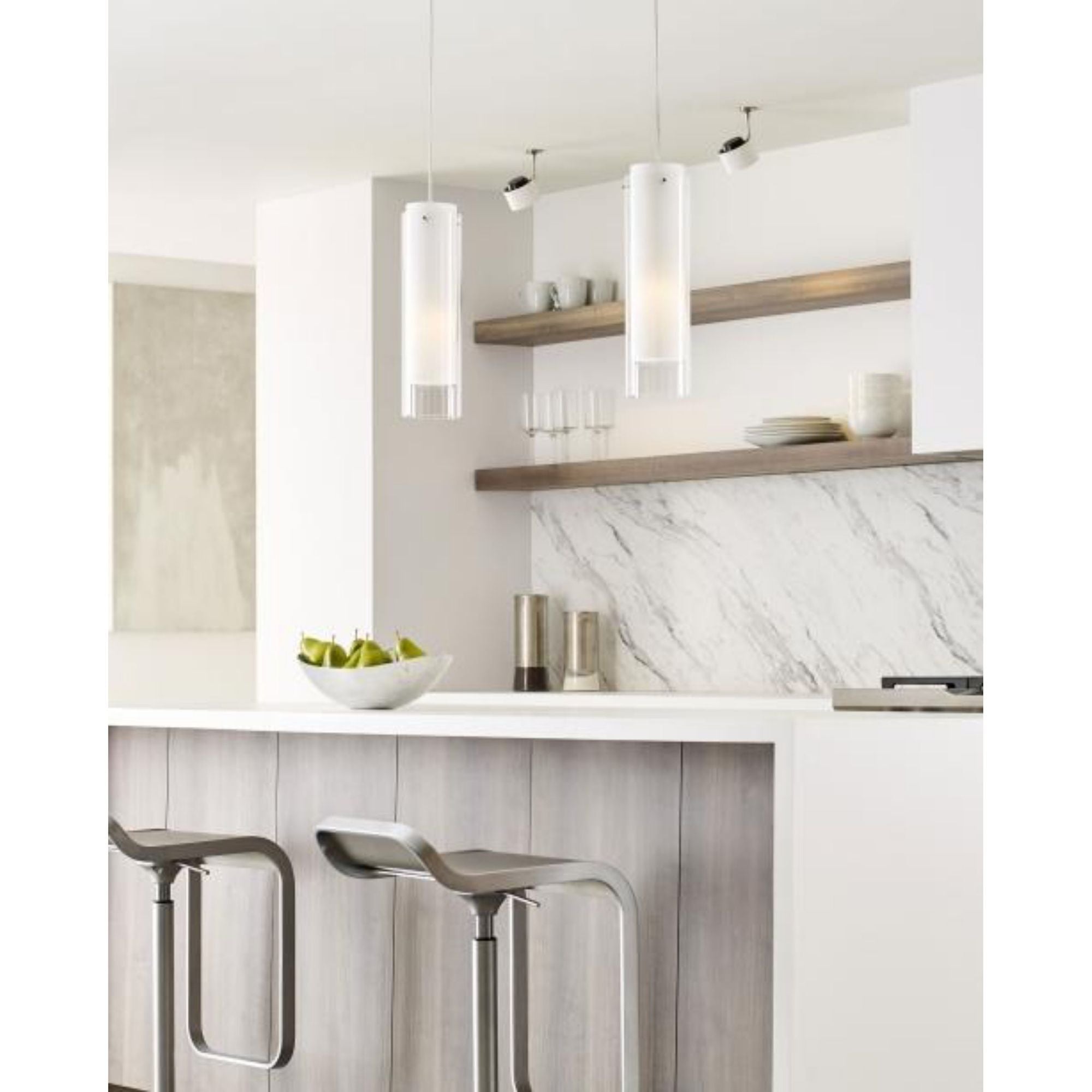 Echo Grande Pendant Line-Voltage Pendants/Suspension 1-Light Satin Nickel