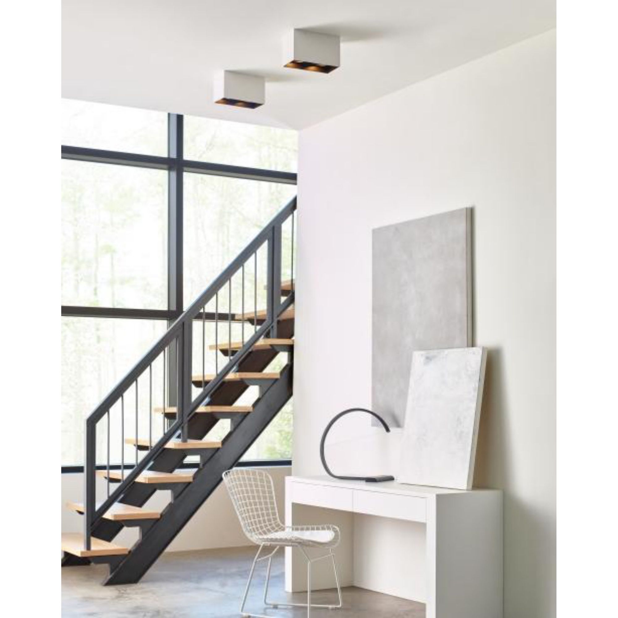 Exo 6 Dual Flush Mount Flush & Semi-Flush Mount 2-Light LED 2700K Black by Sean Lavin