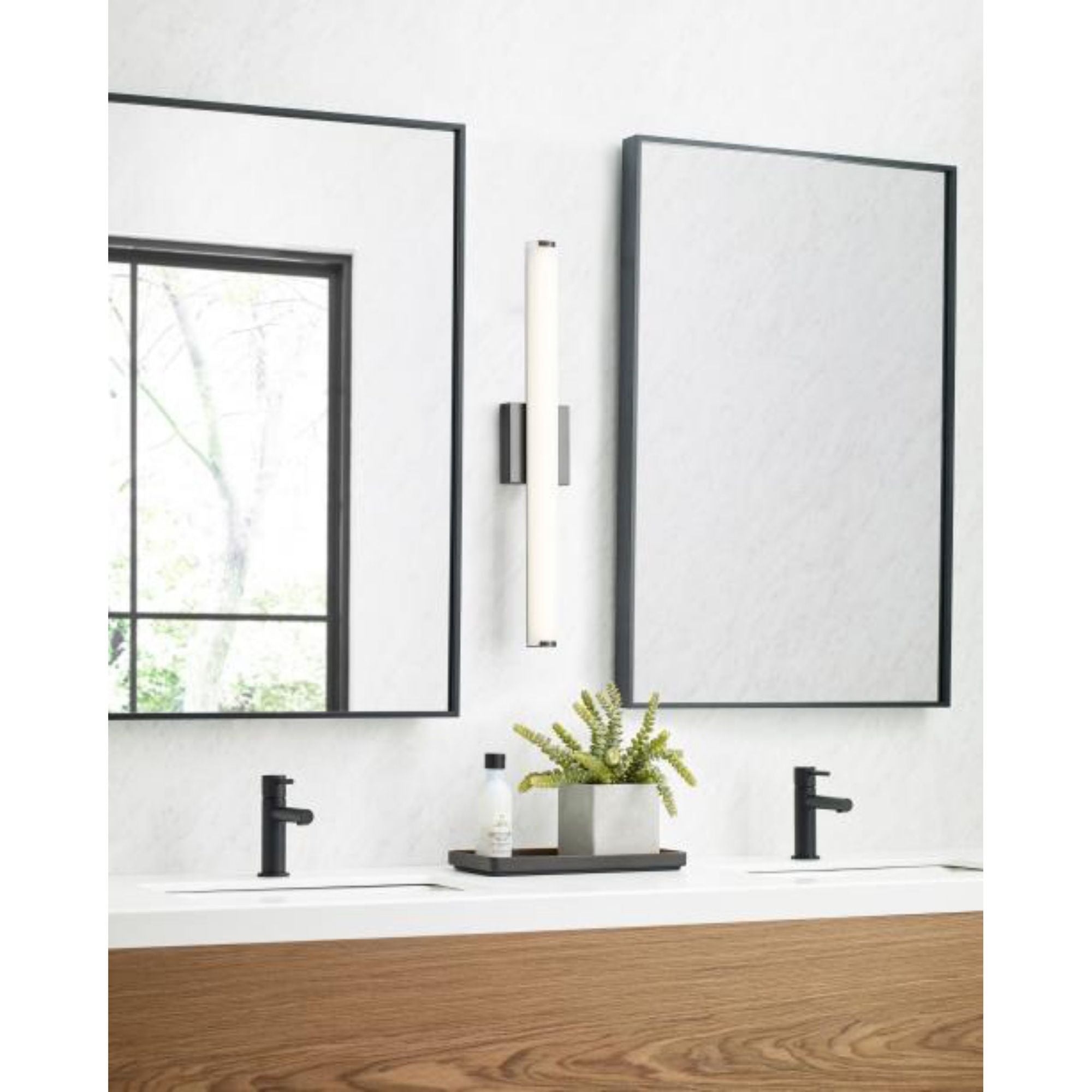 Finn 24 Bath Bath Collection 1-Light LED 3000K Satin Nickel by Sean Lavin