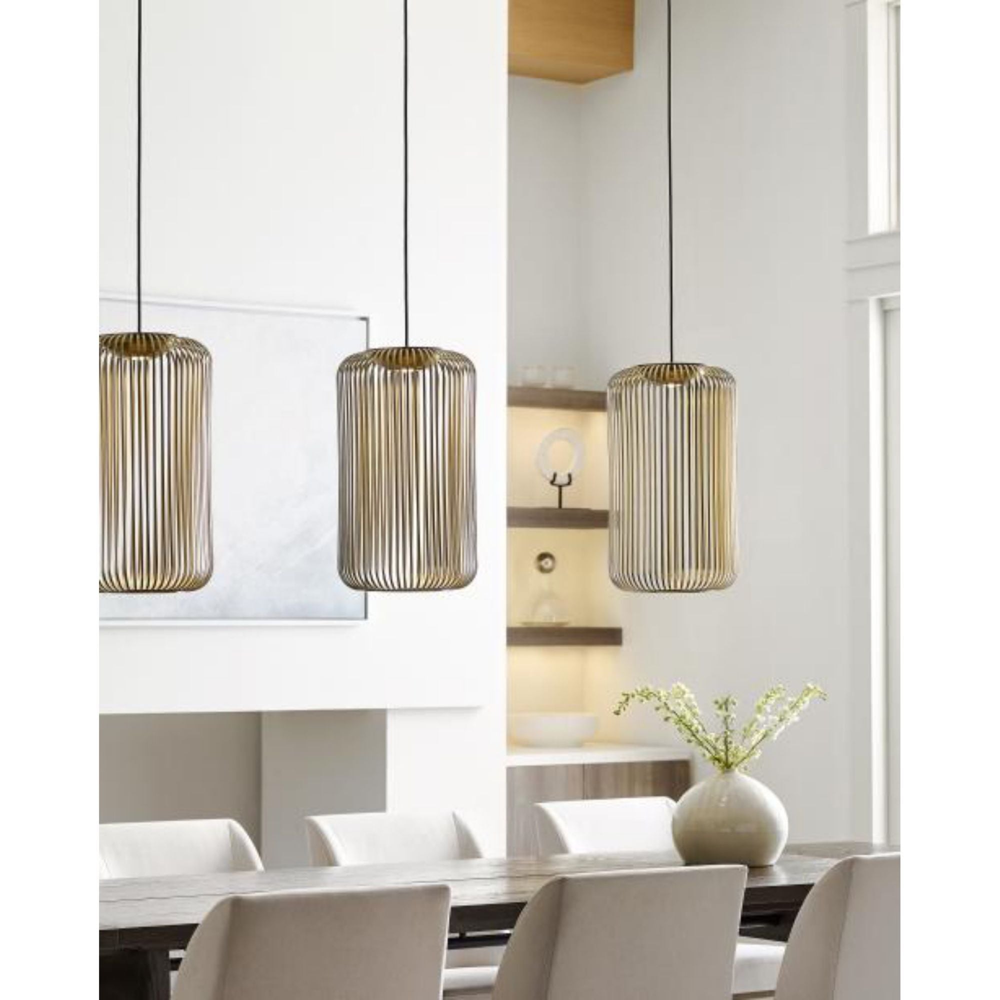Kai 1 Pendant Line-Voltage Pendants/Suspension 1-Light LED 3000K Plated Brass by Sean Lavin