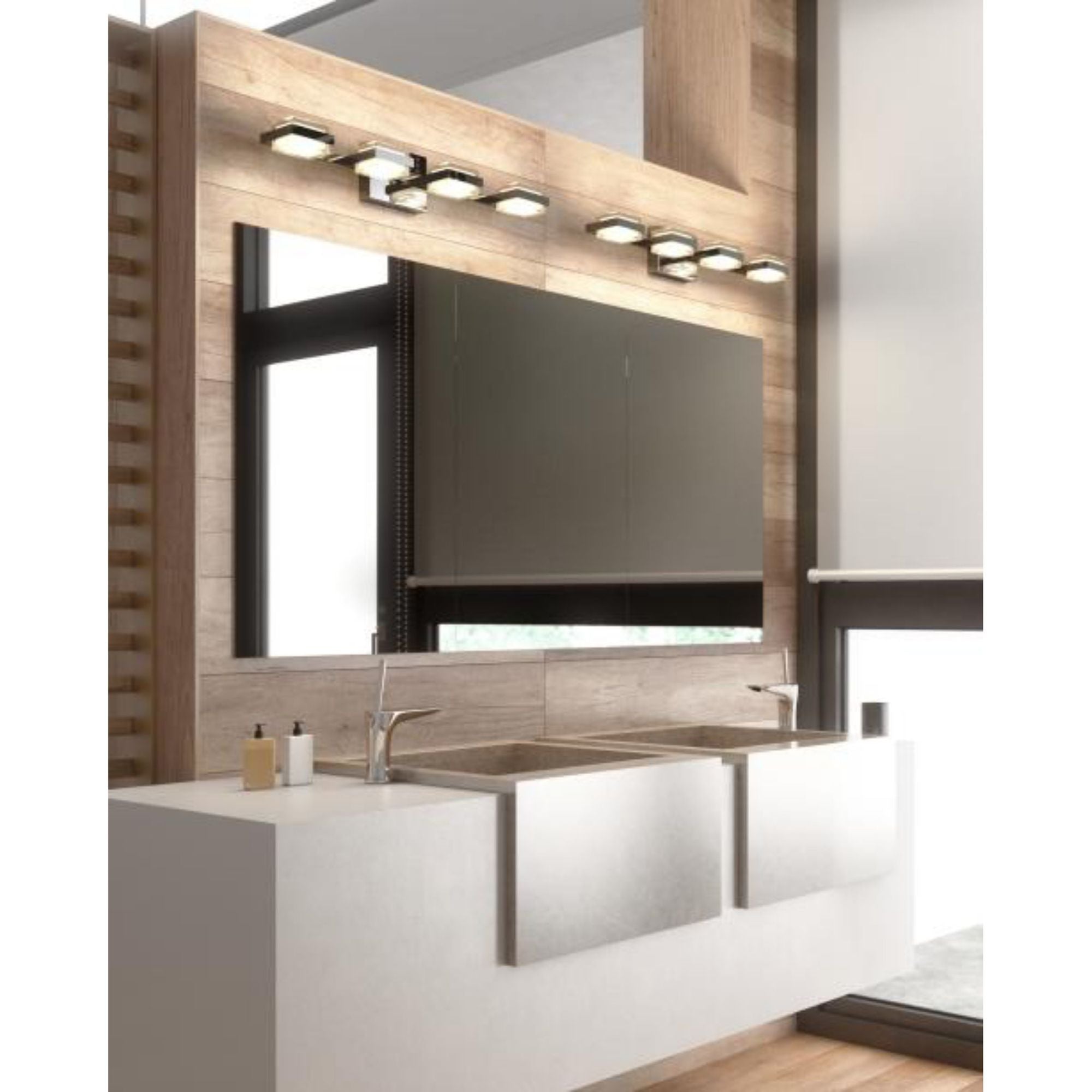 Kamden 4-Light Bath Bath Collection 4-Light LED 3000K Chrome by Sean Lavin