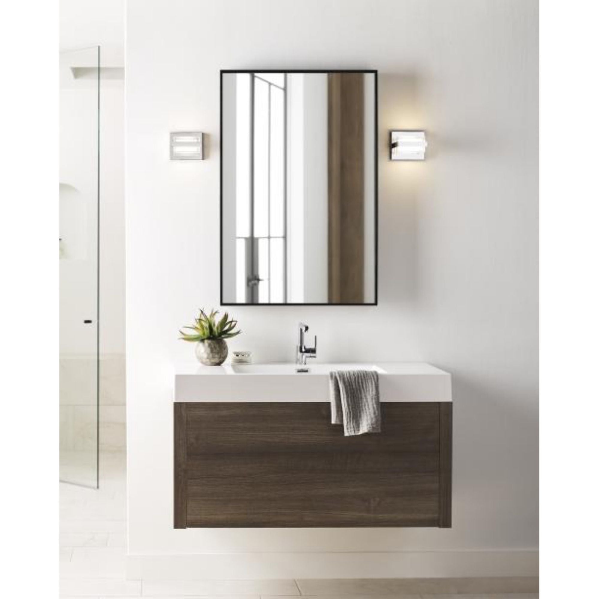 Kamden 1-Light Wall/Bath Bath Collection, Wall Collection 1-Light LED 3000K Nightshade Black by Sean Lavin