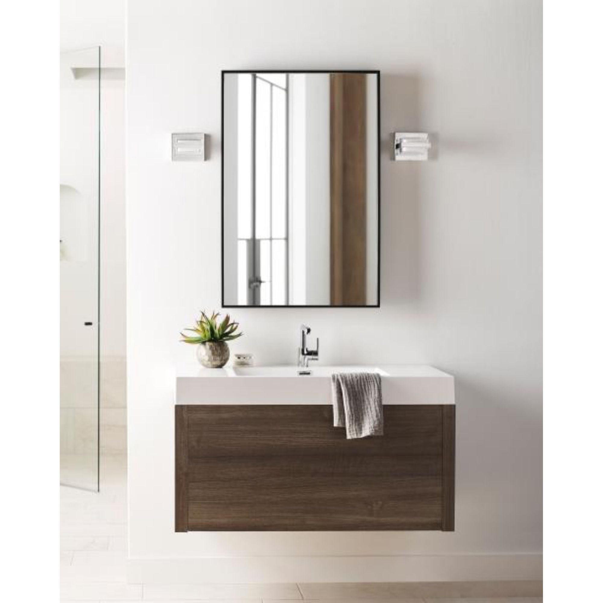 Kamden 1-Light Wall/Bath Bath Collection, Wall Collection 1-Light LED 3000K Nightshade Black by Sean Lavin