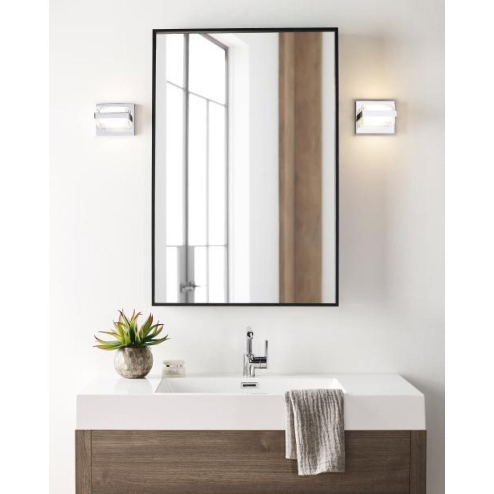 Kamden 1-Light Wall/Bath Bath Collection, Wall Collection 1-Light LED 3000K Nightshade Black by Sean Lavin
