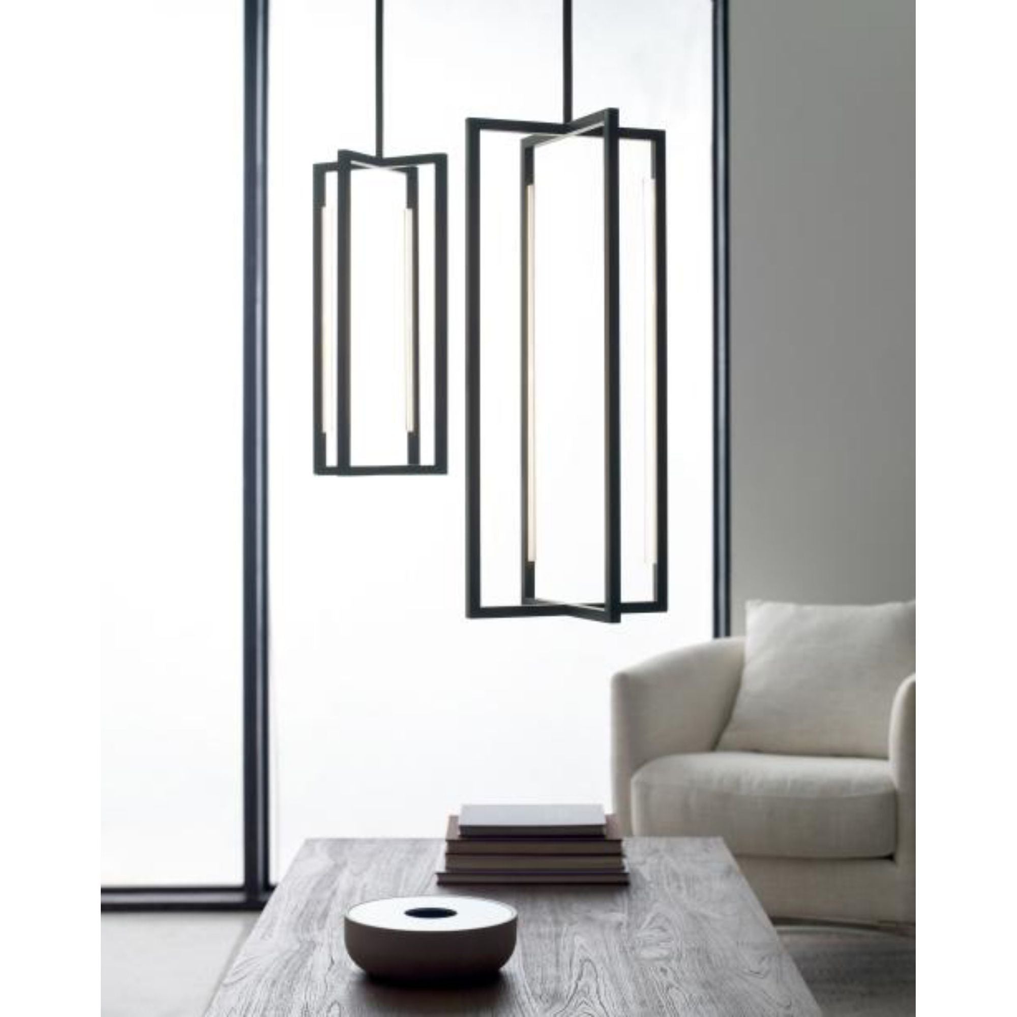 Kenway 18 Pendant Line-Voltage Pendants/Suspension 1-Light LED 3000K Nightshade Black by Sean Lavin
