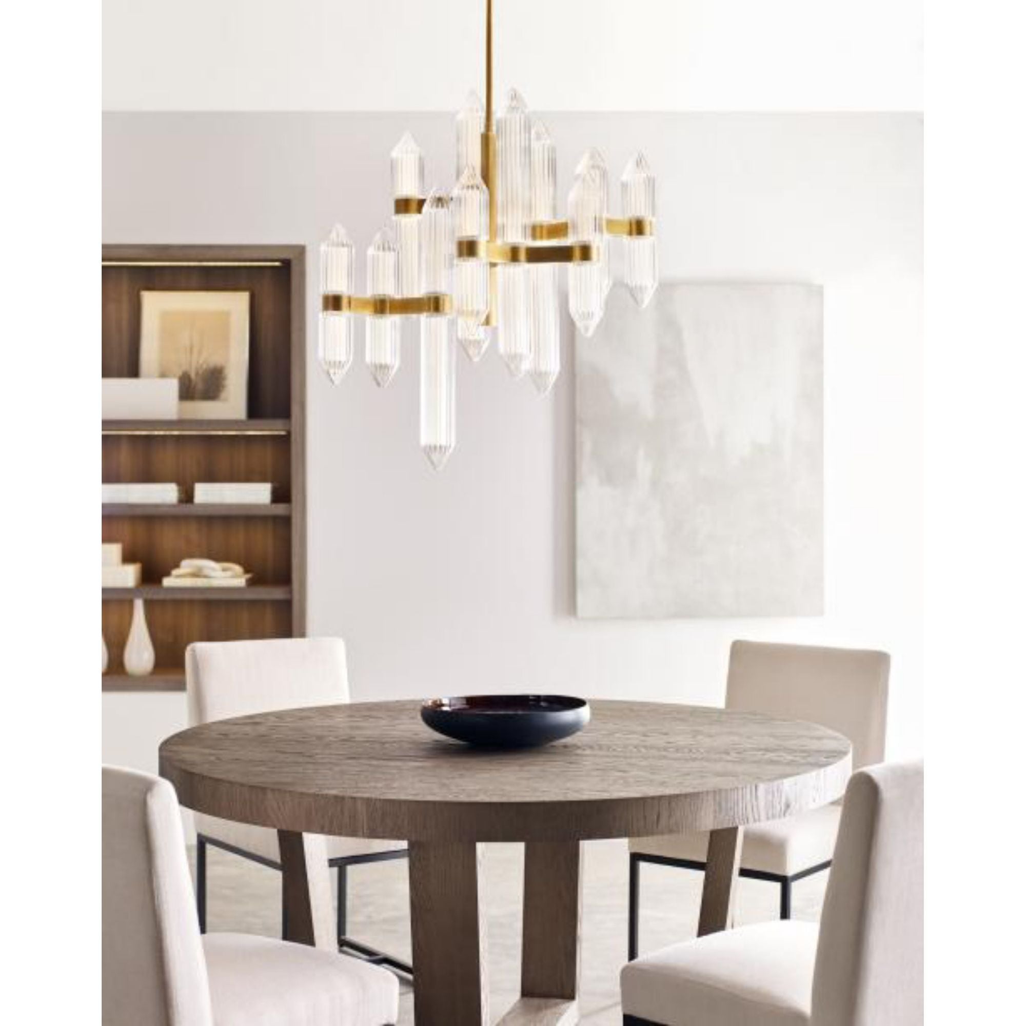 Langston Large Chandelier Chandeliers 12-Light LED 2700K Plated Dark Bronze by Avroko