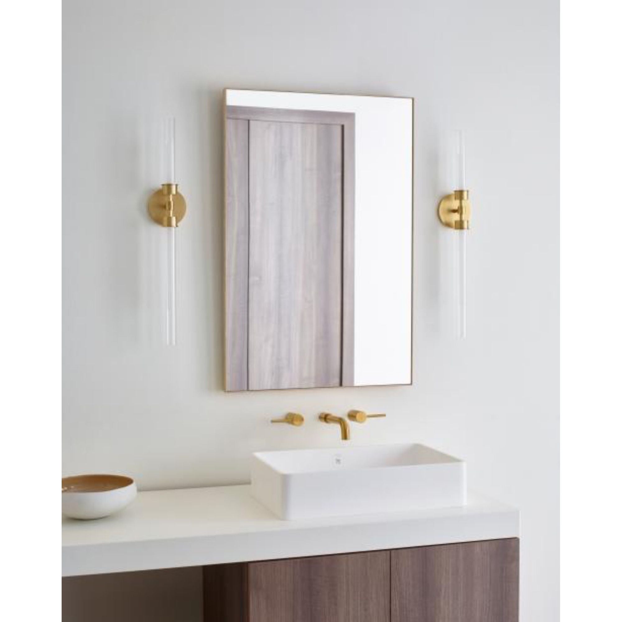 Linger Wall/Bath Wall Collection 2-Light LED 3000K Polished Nickel by Sean Lavin