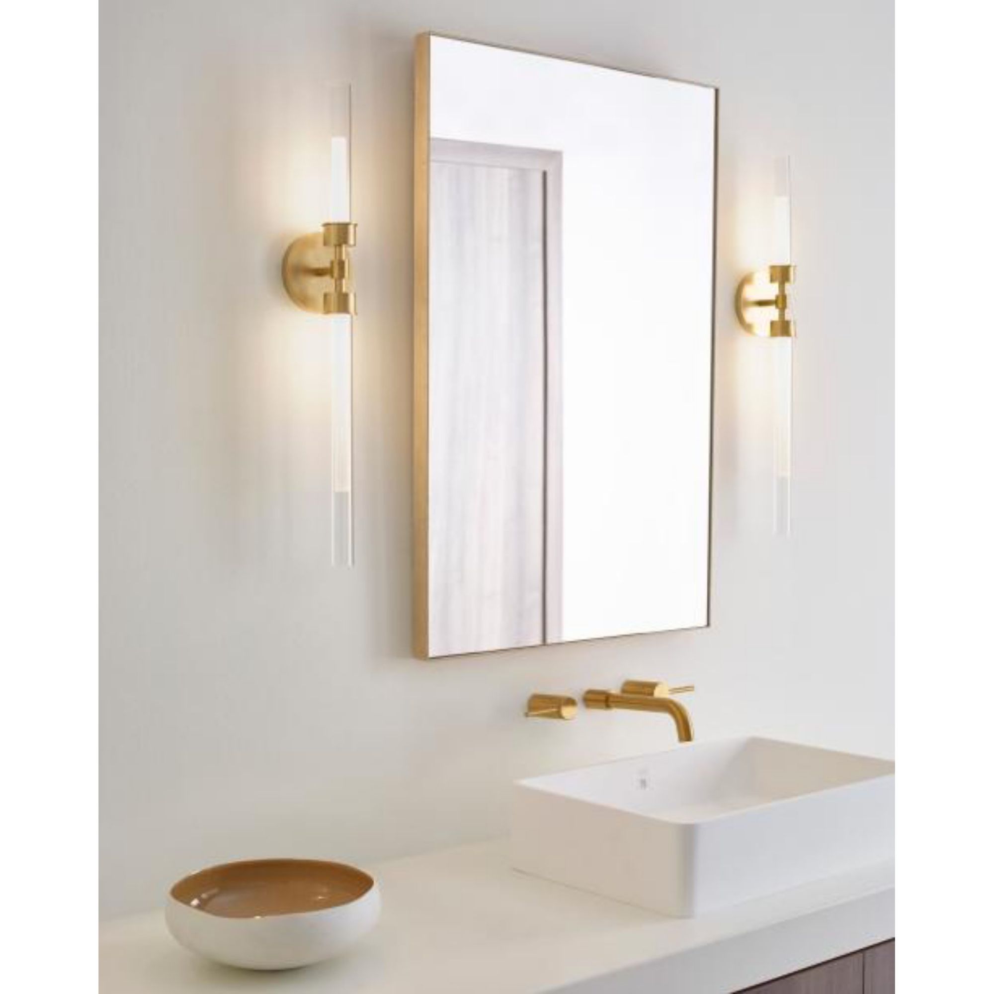 Linger Wall/Bath Wall Collection 2-Light LED 3000K Polished Nickel by Sean Lavin