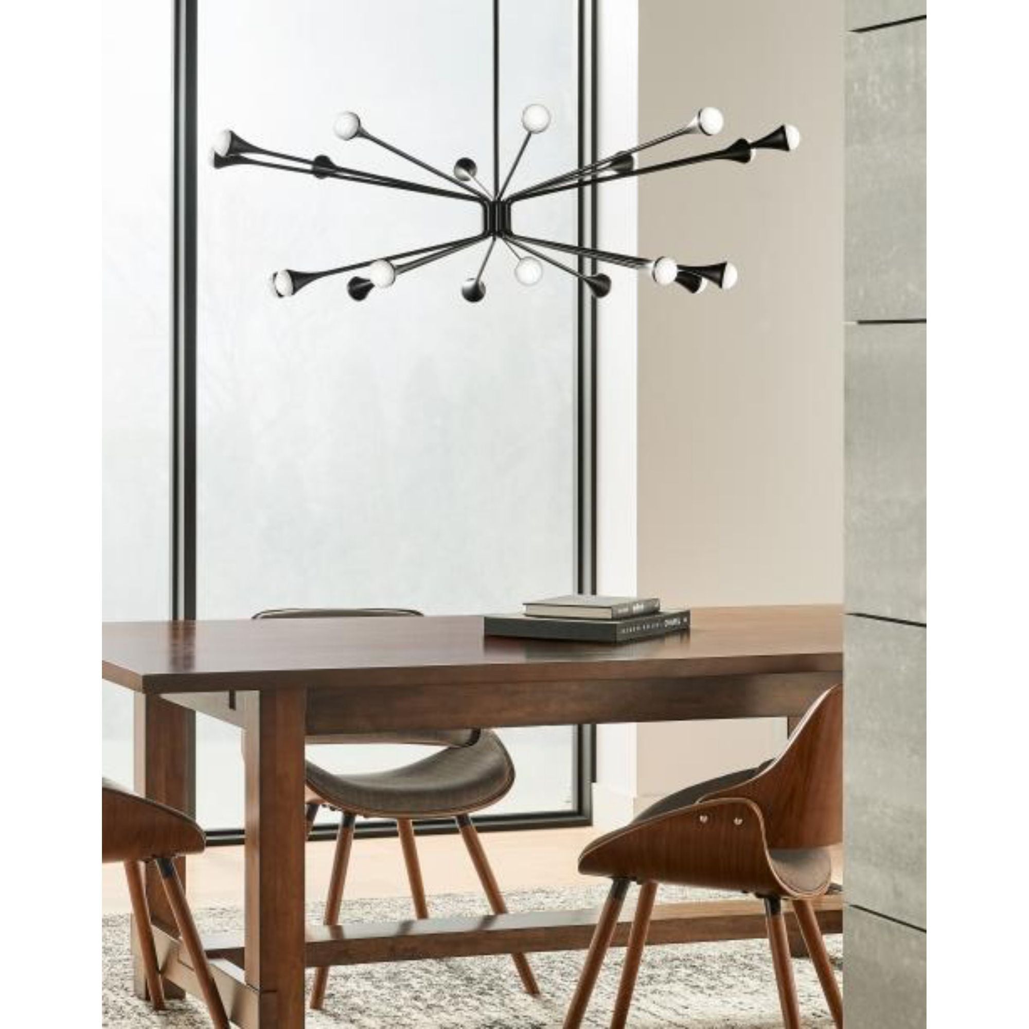 Lody 20-Light Chandelier Chandeliers 20-Light LED 3000K Matte Black by Sean Lavin