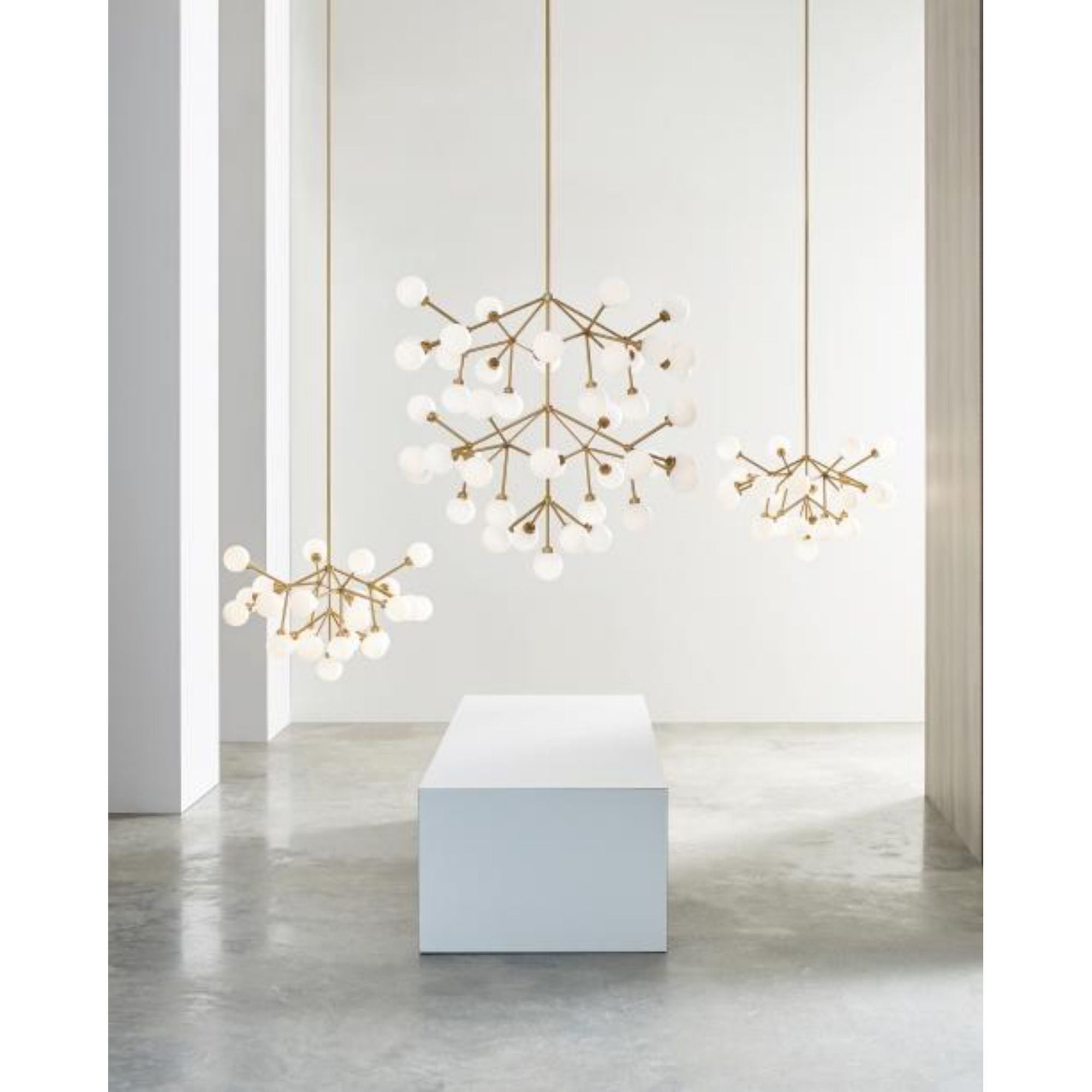Mara Grande Chandelier Chandeliers 45-Light LED 2700K Aged Brass by Sean Lavin