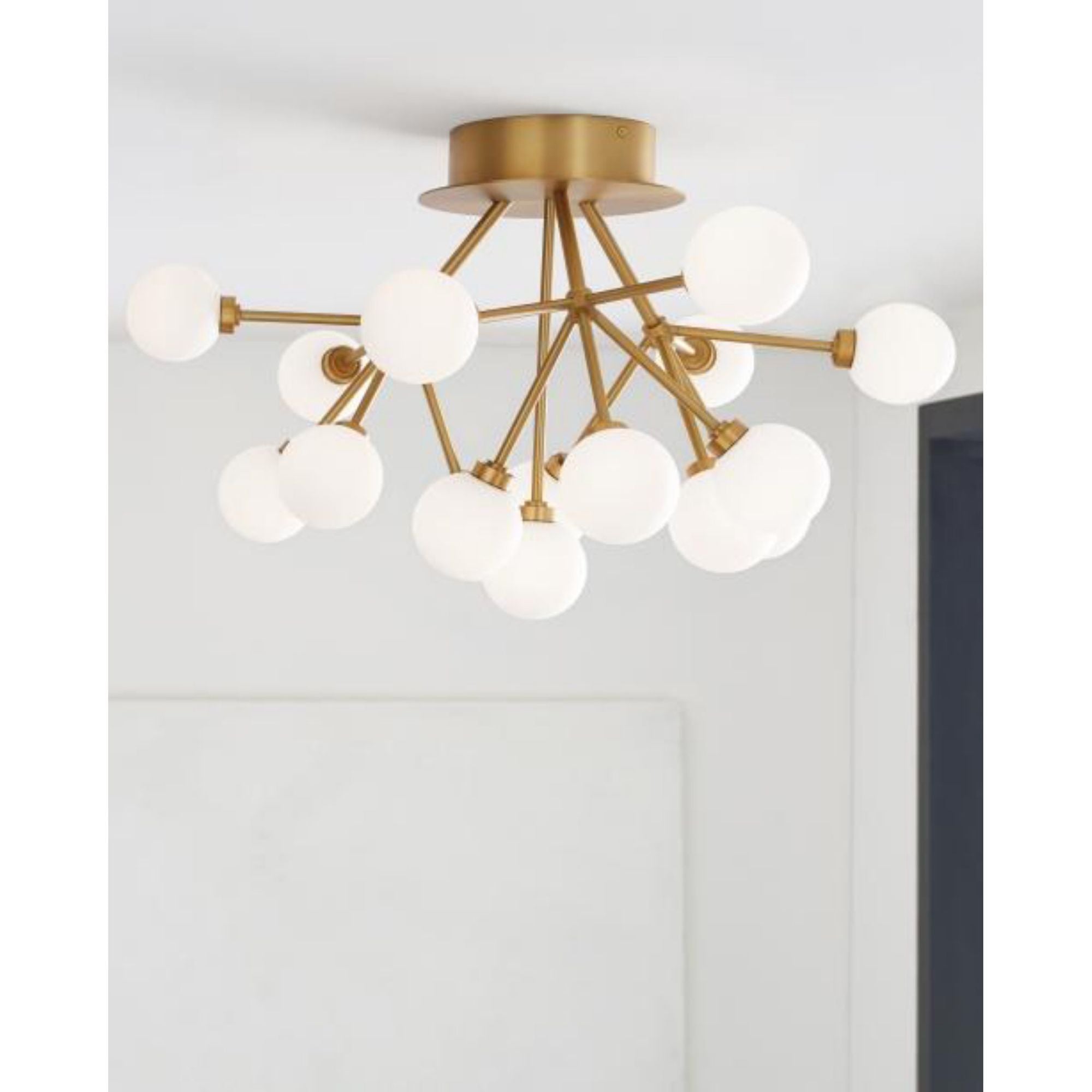 Mara Flush Mount Flush & Semi-Flush Mount 16-Light LED 2700K Matte Black by Sean Lavin