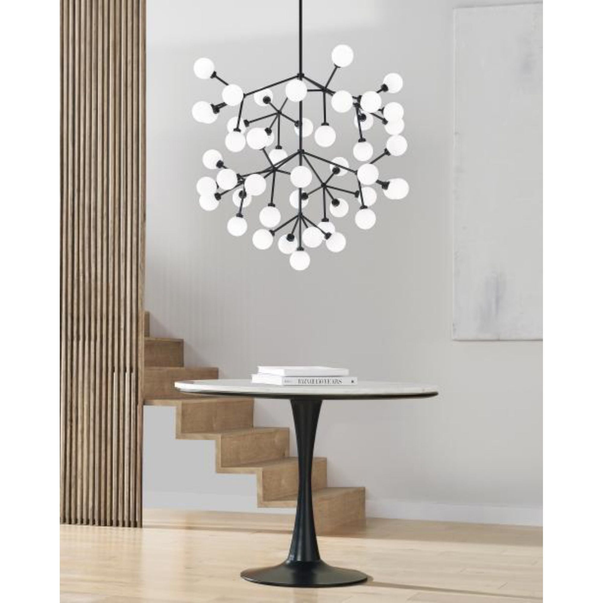 Mara Grande Chandelier FreeJack 45-Light LED 2700K Matte Black by Sean Lavin