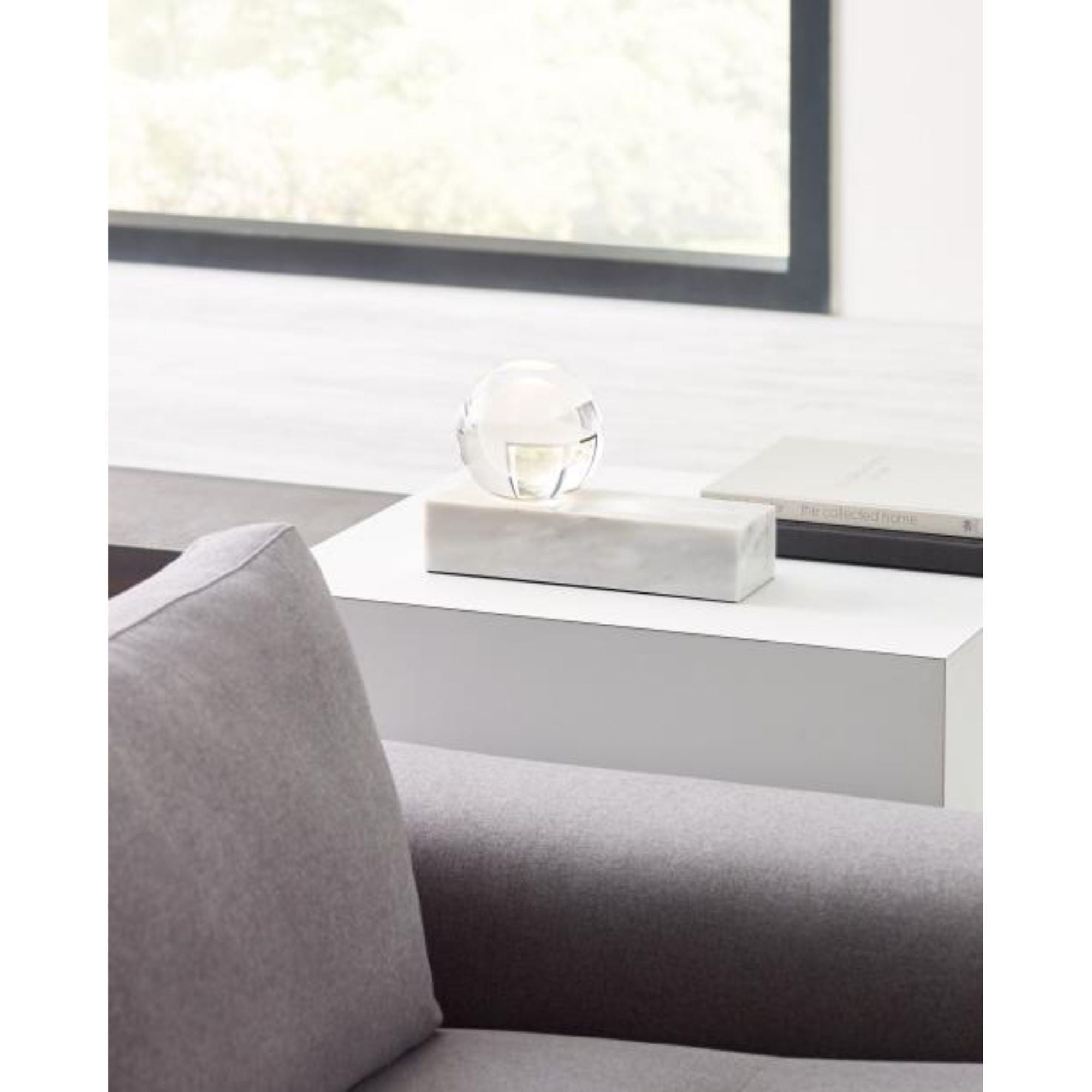 Mina Table Lamp Line-Voltage Pendants/Suspension 1-Light LED 2700K White Marble by Sean Lavin