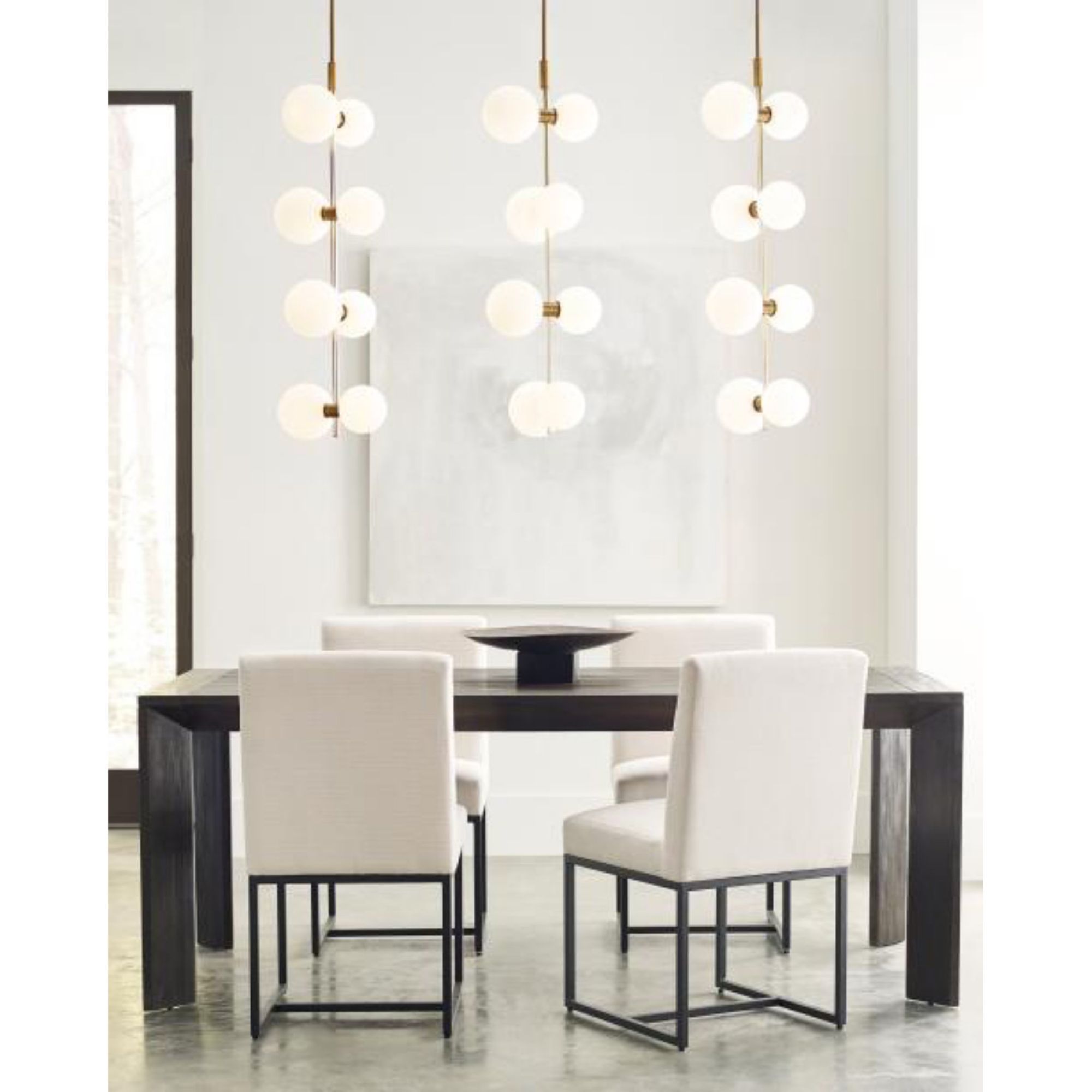 ModernRail Pendant Chandeliers 8-Light LED 3000K Aged Brass by Sean Lavin