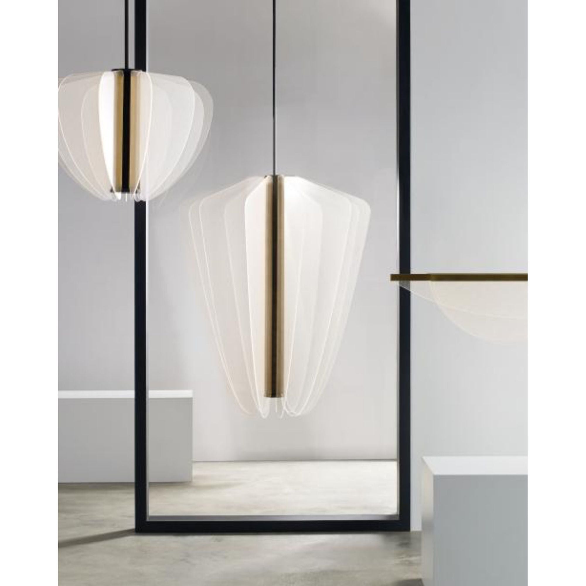 Nyra 28 Chandelier Linear Suspension 1-Light LED 3000K Nightshade Black by Sean Lavin
