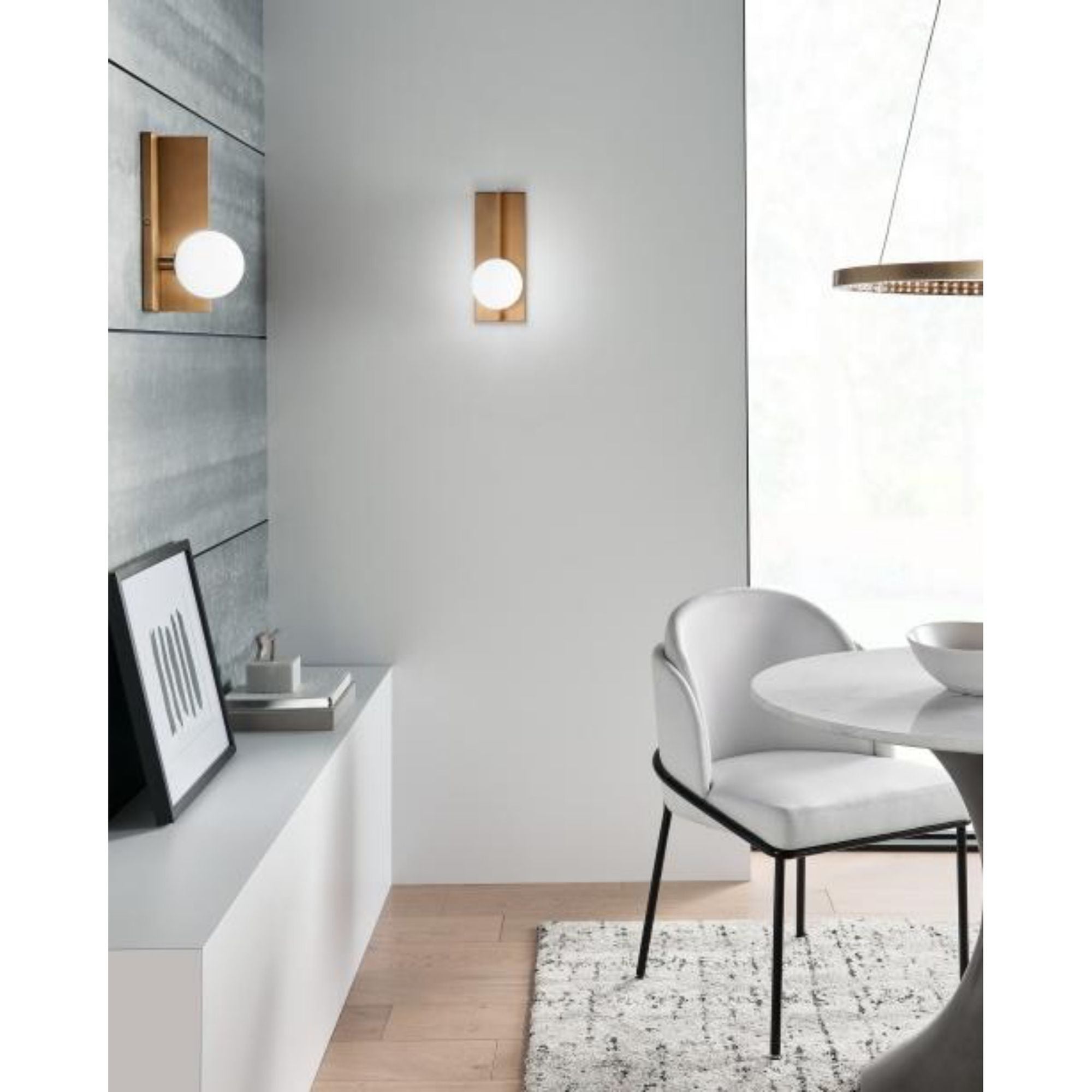 Orbel Wall Wall Collection 1-Light Aged Brass by Sean Lavin