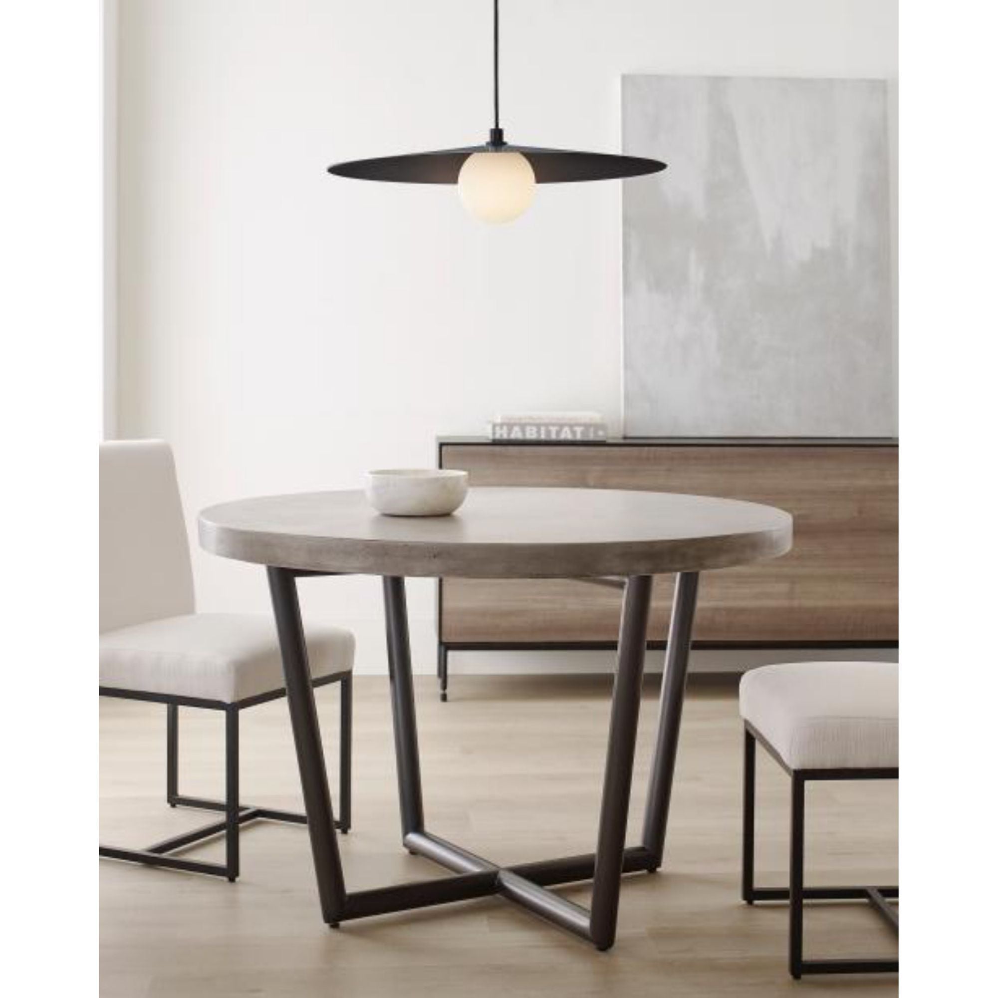 Pirlo Pendant Line-Voltage Pendants/Suspension 1-Light Matte Black by Sean Lavin