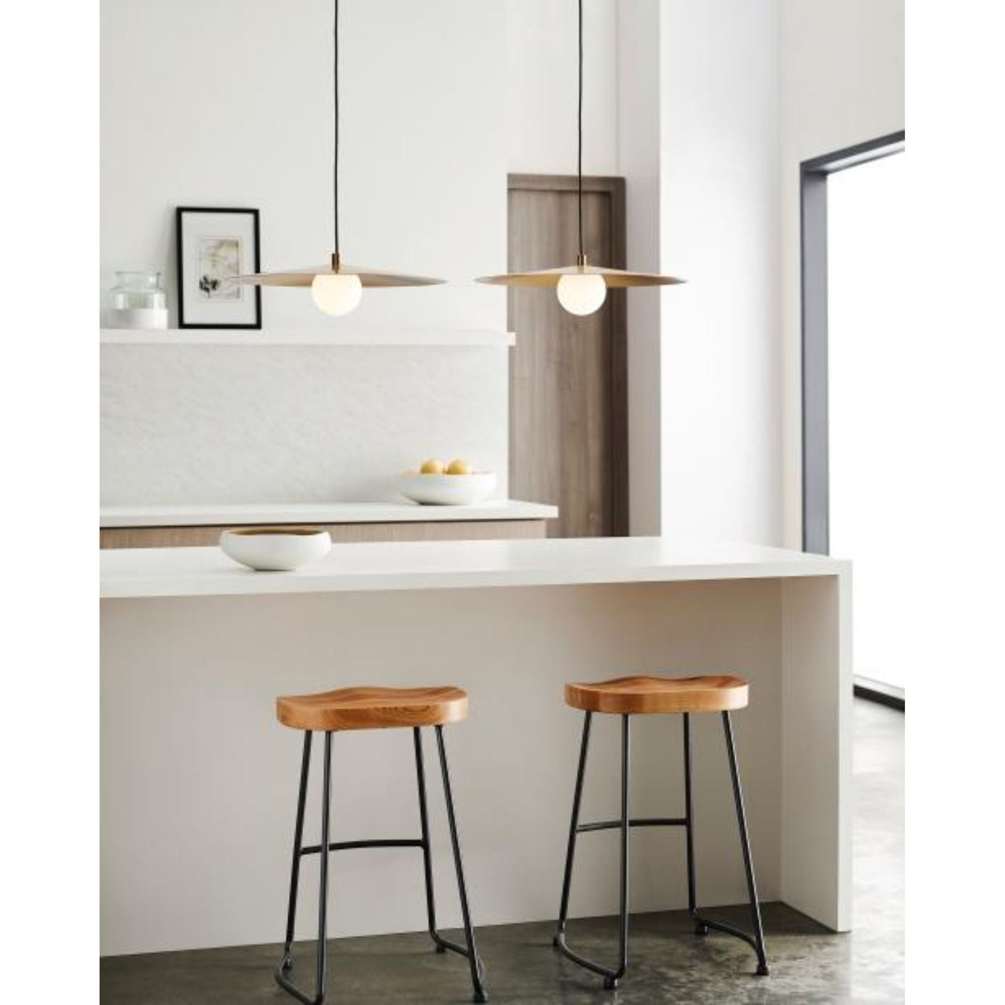Pirlo Pendant Line-Voltage Pendants/Suspension 1-Light Aged Brass by Sean Lavin