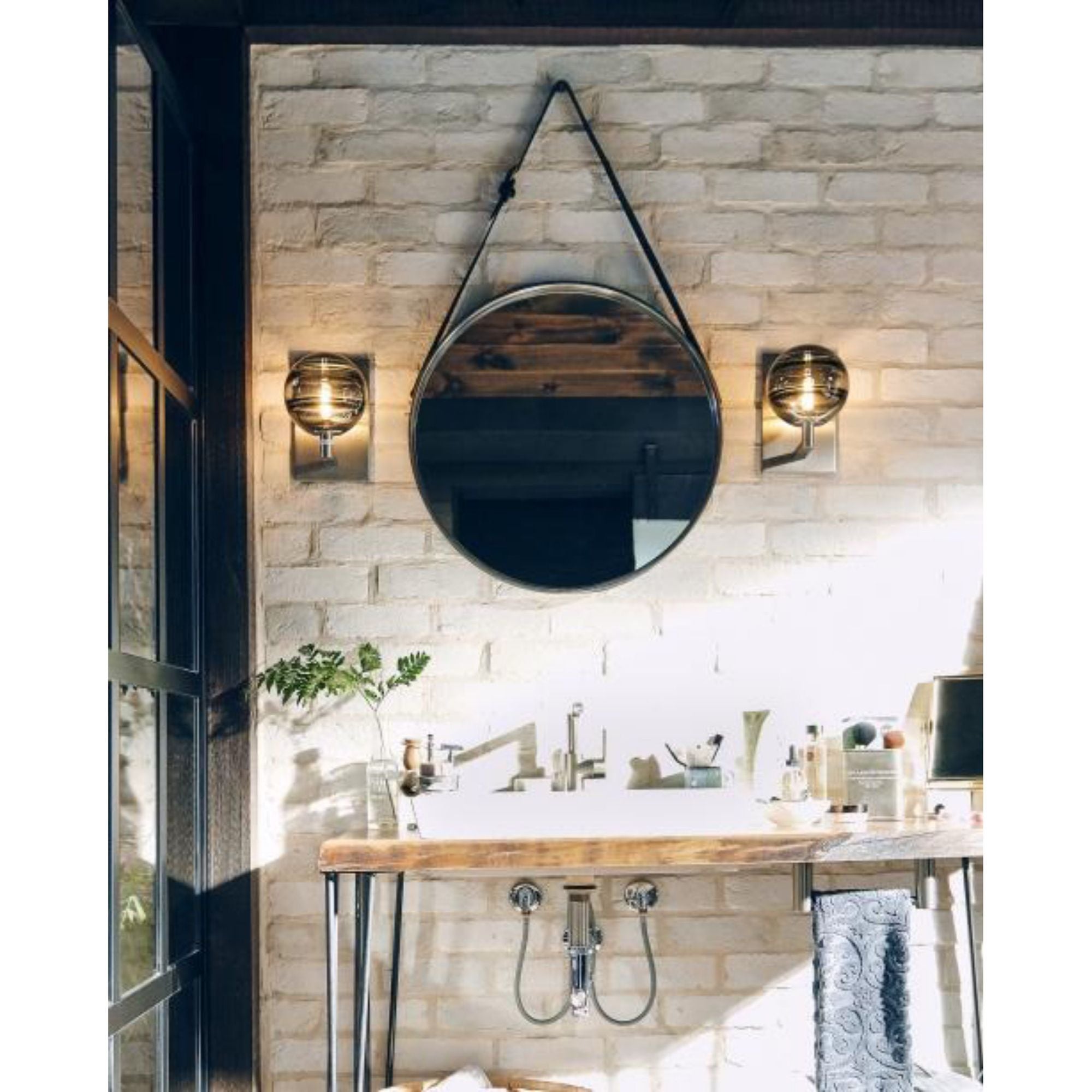 Sedona Wall Wall Collection 1-Light Aged Brass by Sean Lavin