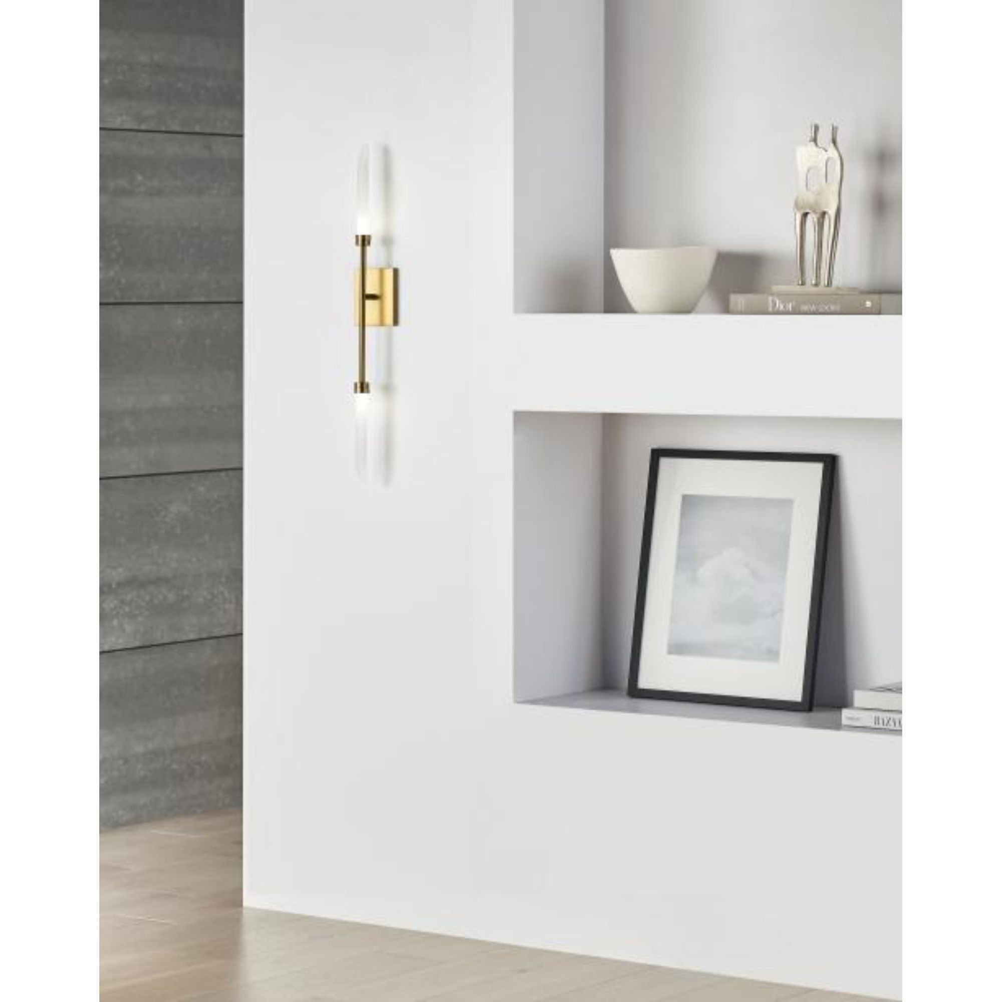 Spur Wall Wall Collection 2-Light LED 2700K Polished Nickel by Sean Lavin