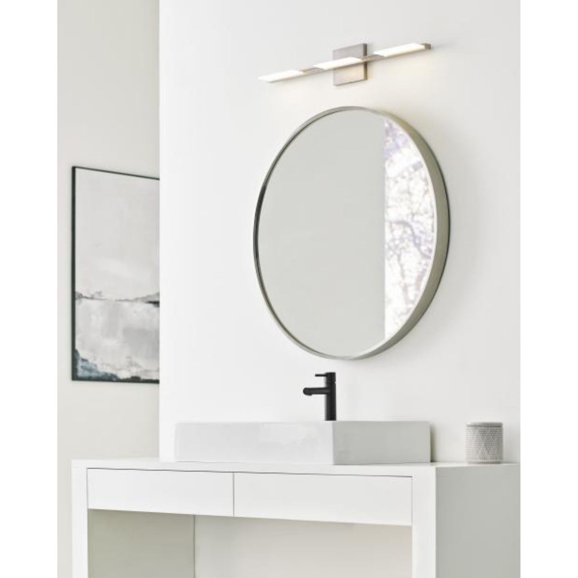 Tris 3-Light Bath Bath Collection 3-Light LED 3000K Satin Nickel by Sean Lavin