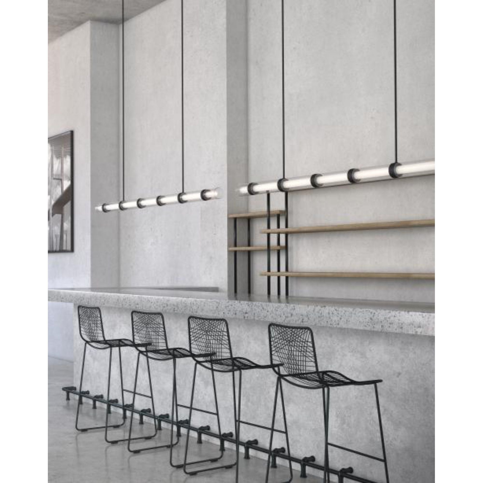 Wit Linear Suspension Linear Suspension 1-Light LED 3000K Aged Brass by Sean Lavin