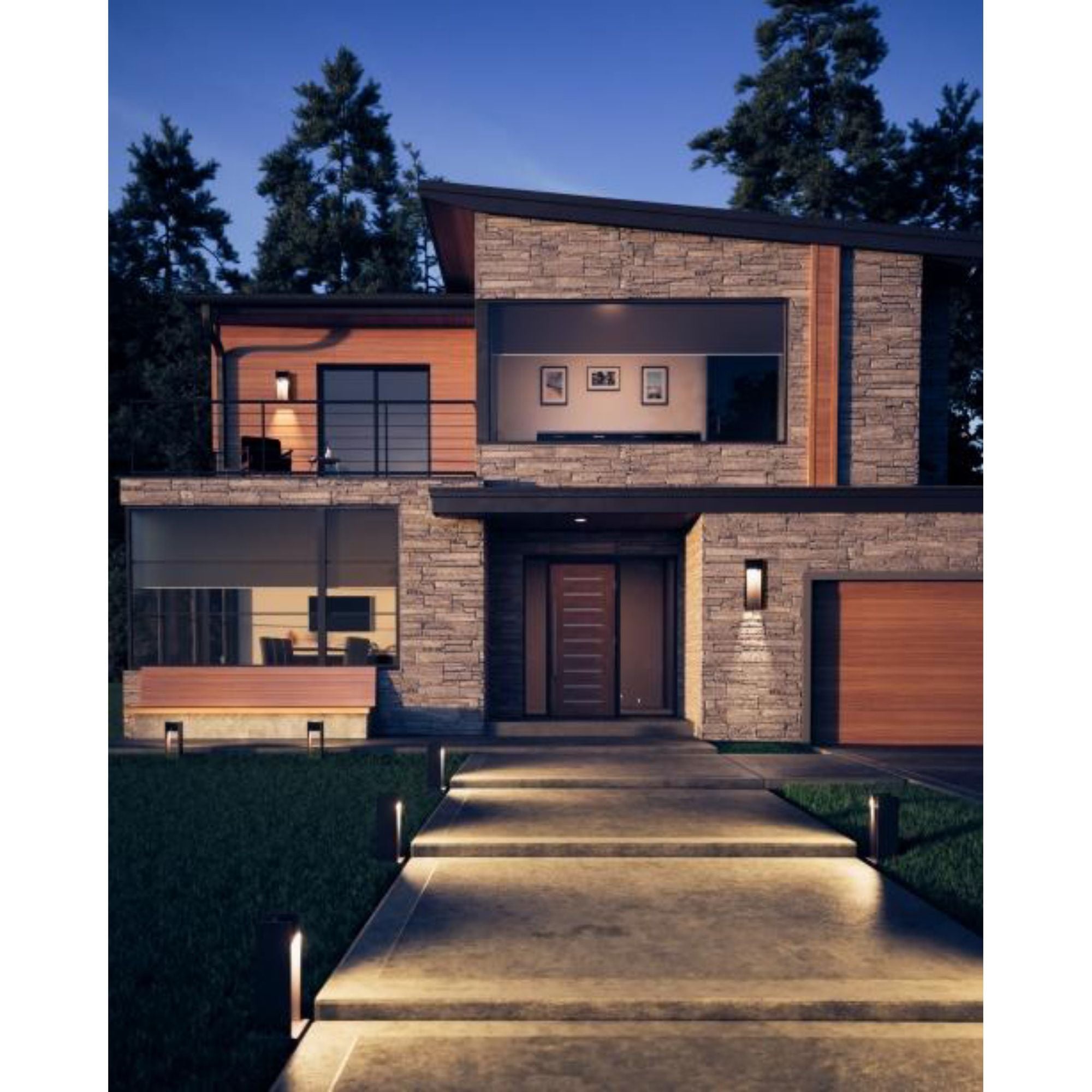 Zur 24 Outdoor Wall Outdoor 1-Light LED 2700K Black by Sean Lavin