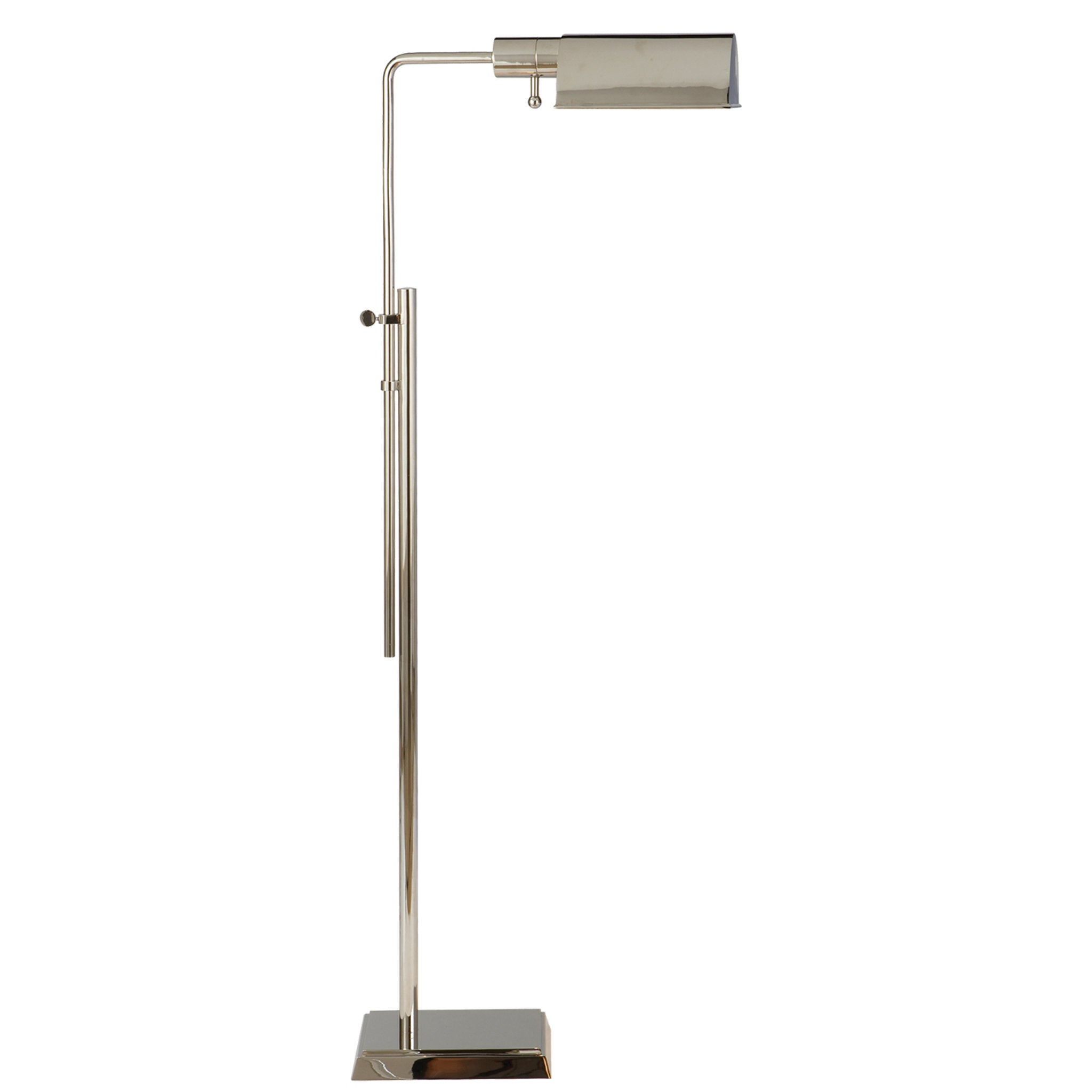 Thomas O'Brien Pask Pharmacy Floor Lamp in Polished Nickel H37.5" - 59.5"