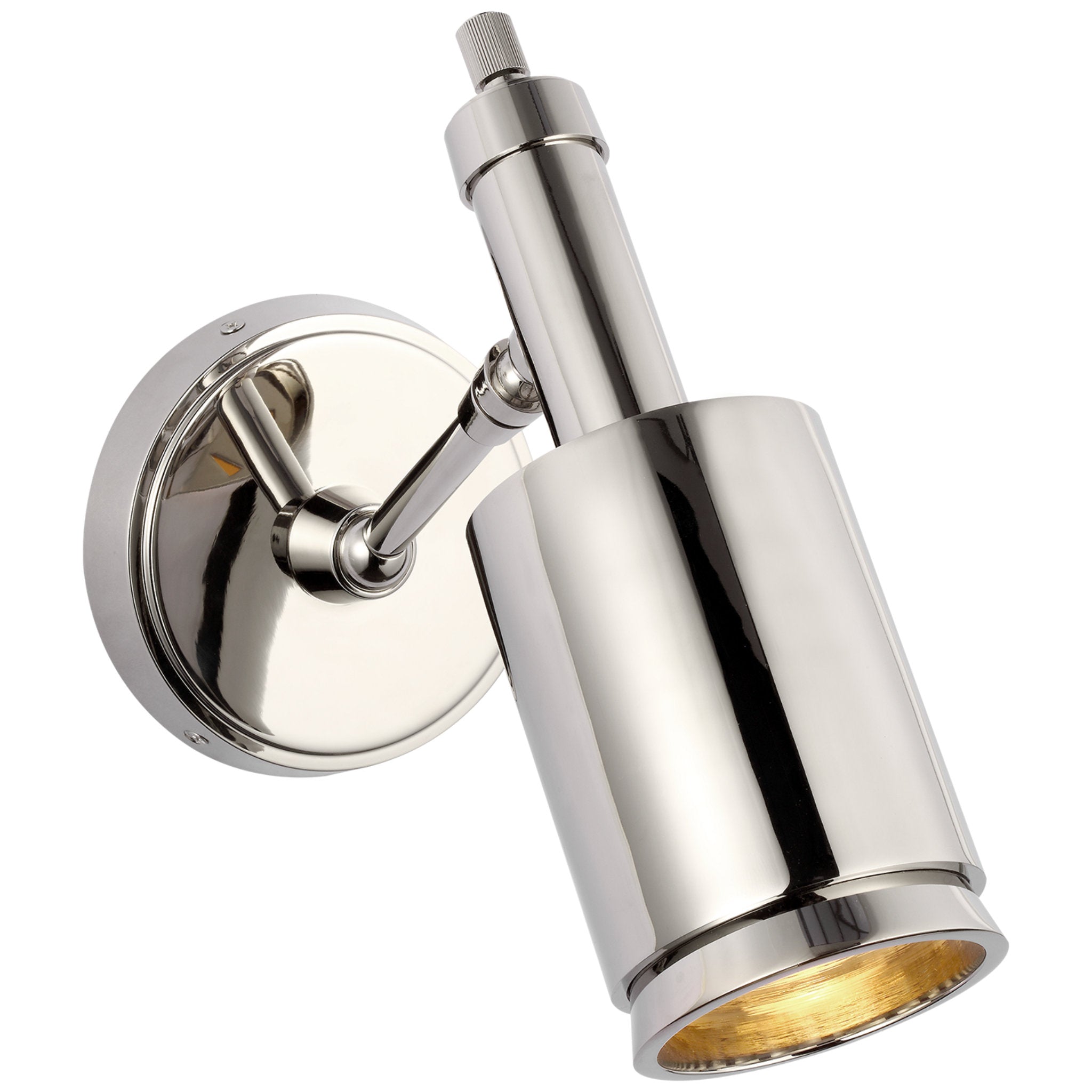 Thomas O'Brien Anders Small Articulating Wall Light in Polished Nickel W5.25" x H10.75"