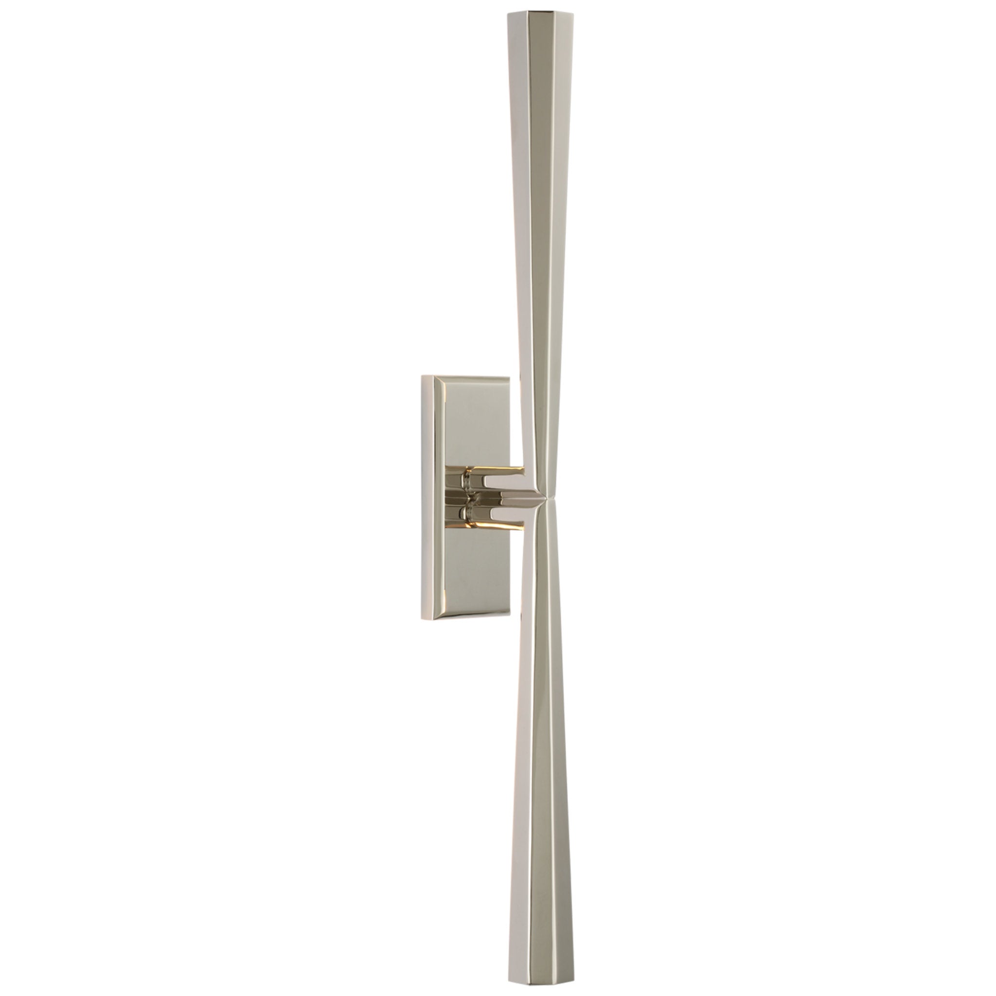 Thomas O'Brien Galahad Linear Sconce in Polished Nickel Wall Light W3" x H25"