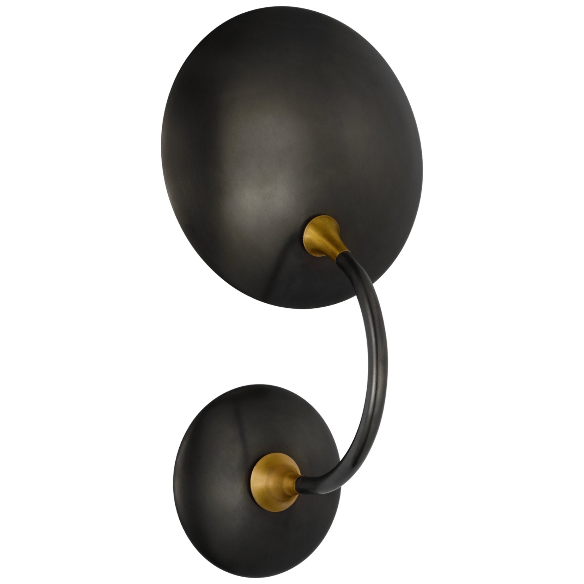Thomas O'Brien Keira Medium Wall Wash Sconce in Bronze and Hand-Rubbed Antique Brass Wall Light W8" x H15.25"