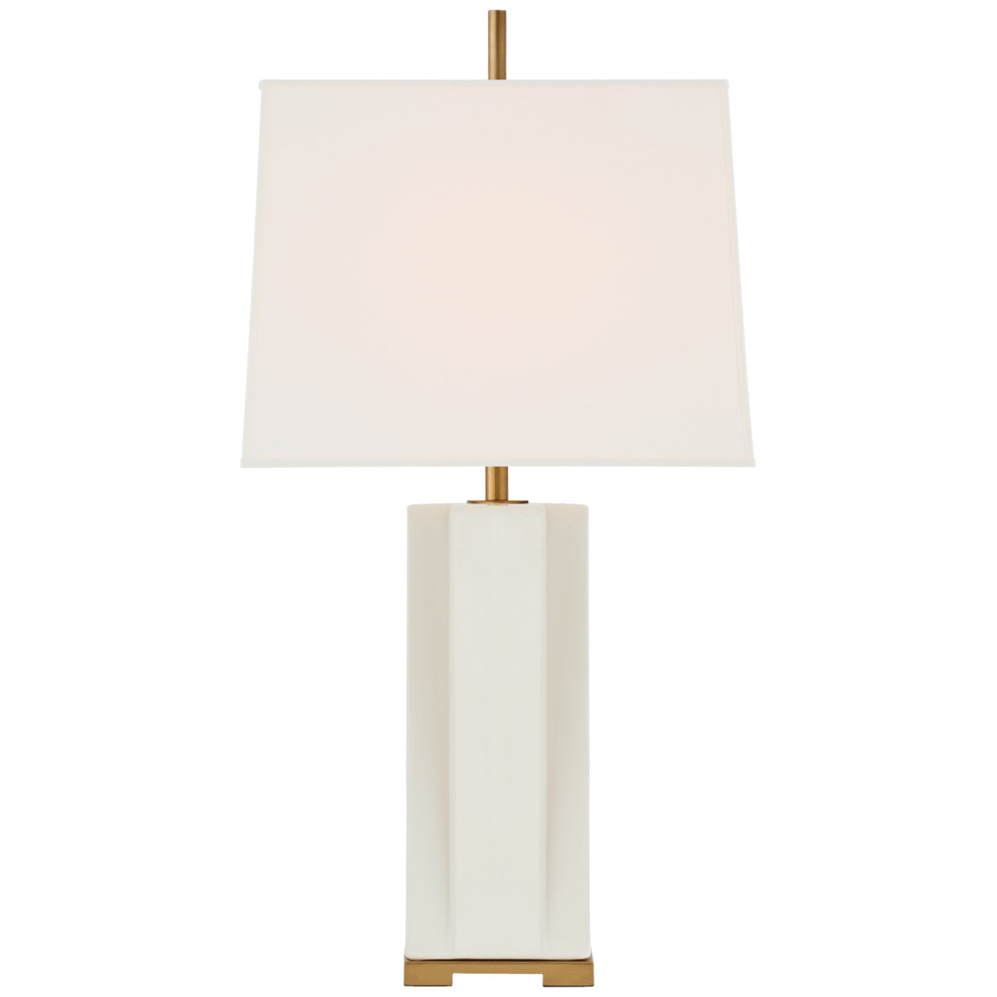 Thomas O'Brien Niki Medium Table Lamp in Ivory with Linen Shade W13" x H26"