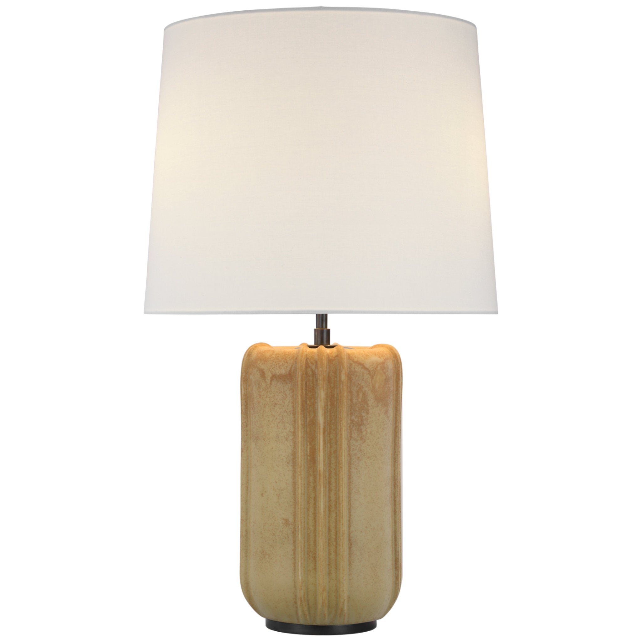Thomas O'Brien Minx Large Table Lamp in Yellow Oxide with Linen Shade W17.5" x H31.25"