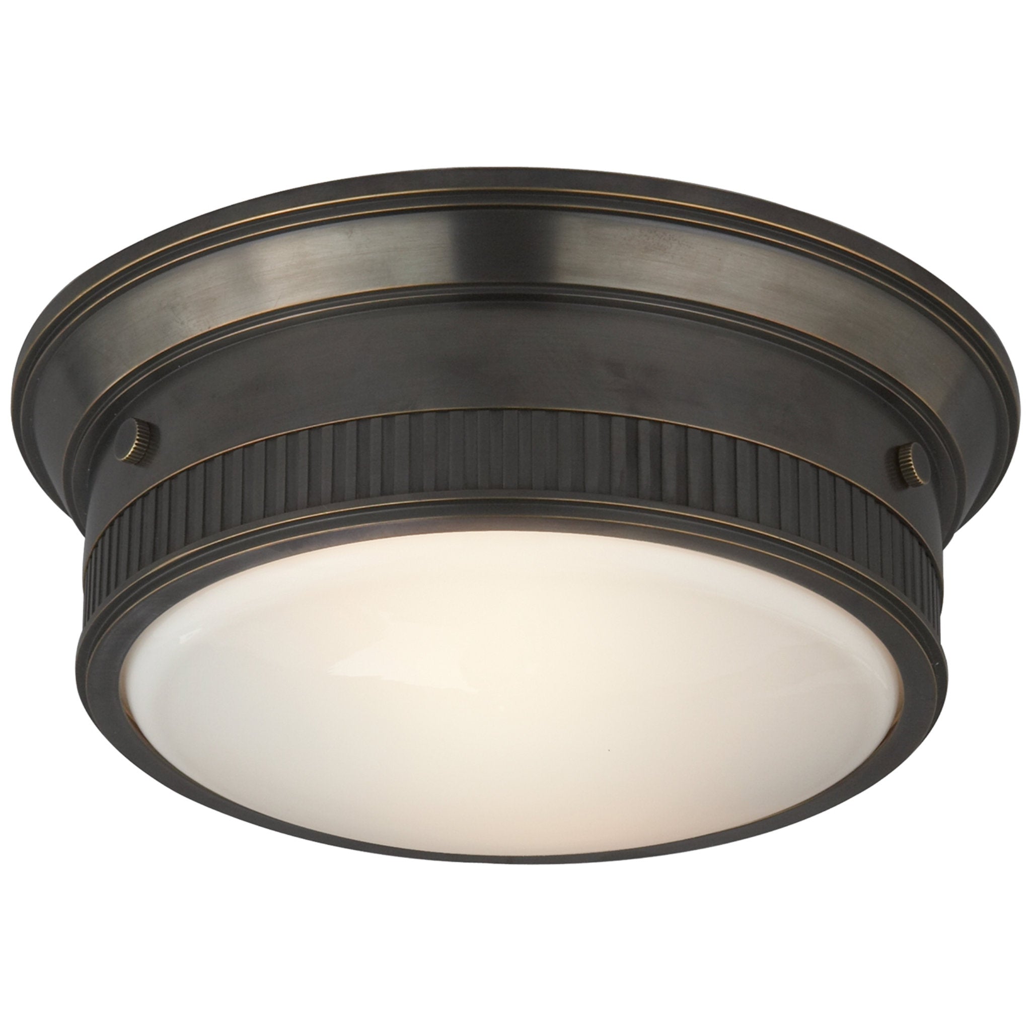 Thomas O'Brien Calliope Marine Flush Mount in Bronze Ceiling Light W11.5" x H4.5"