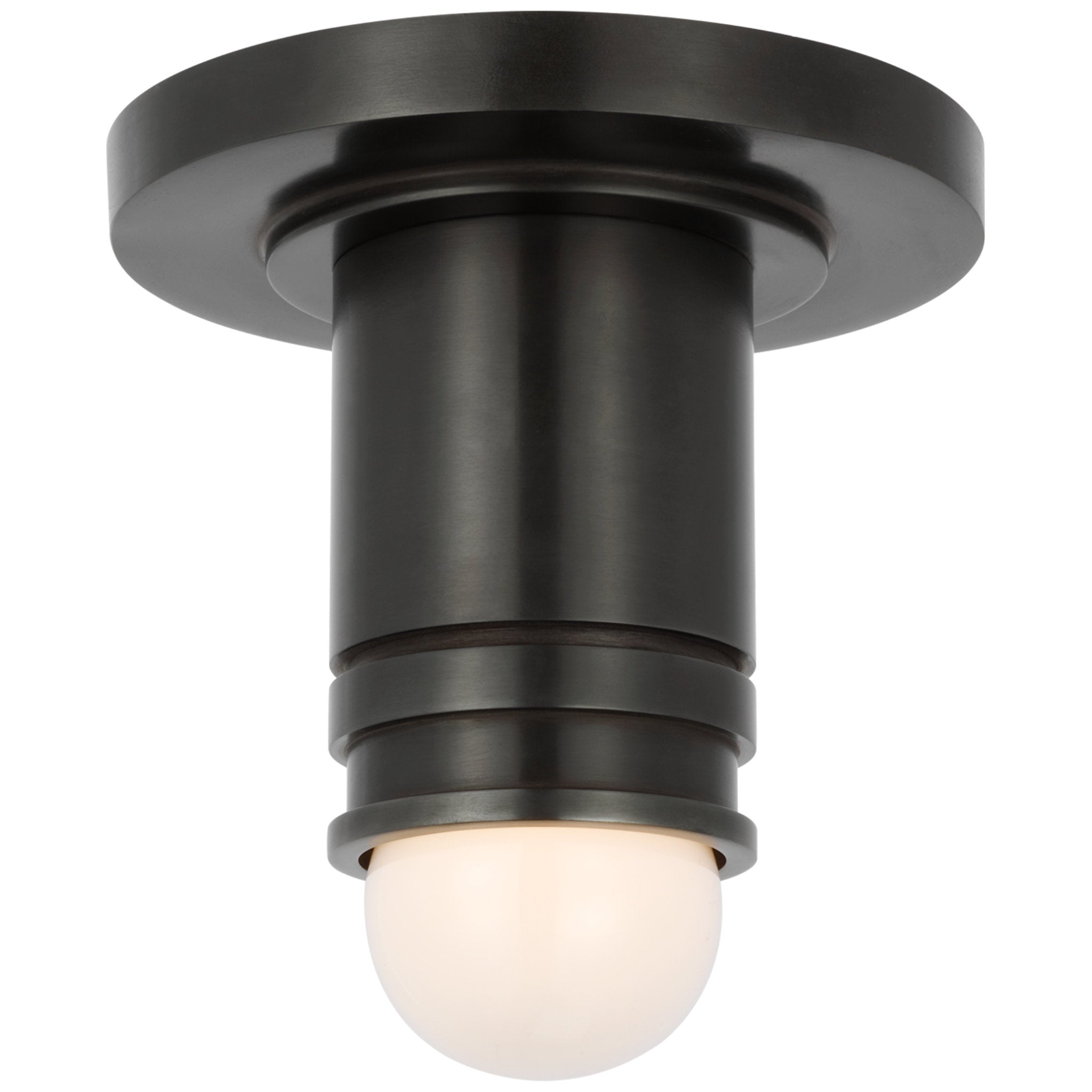 Thomas O'Brien Top Hat Mini Monopoint Flush Mount in Bronze Ceiling Light W2.75" x H5"