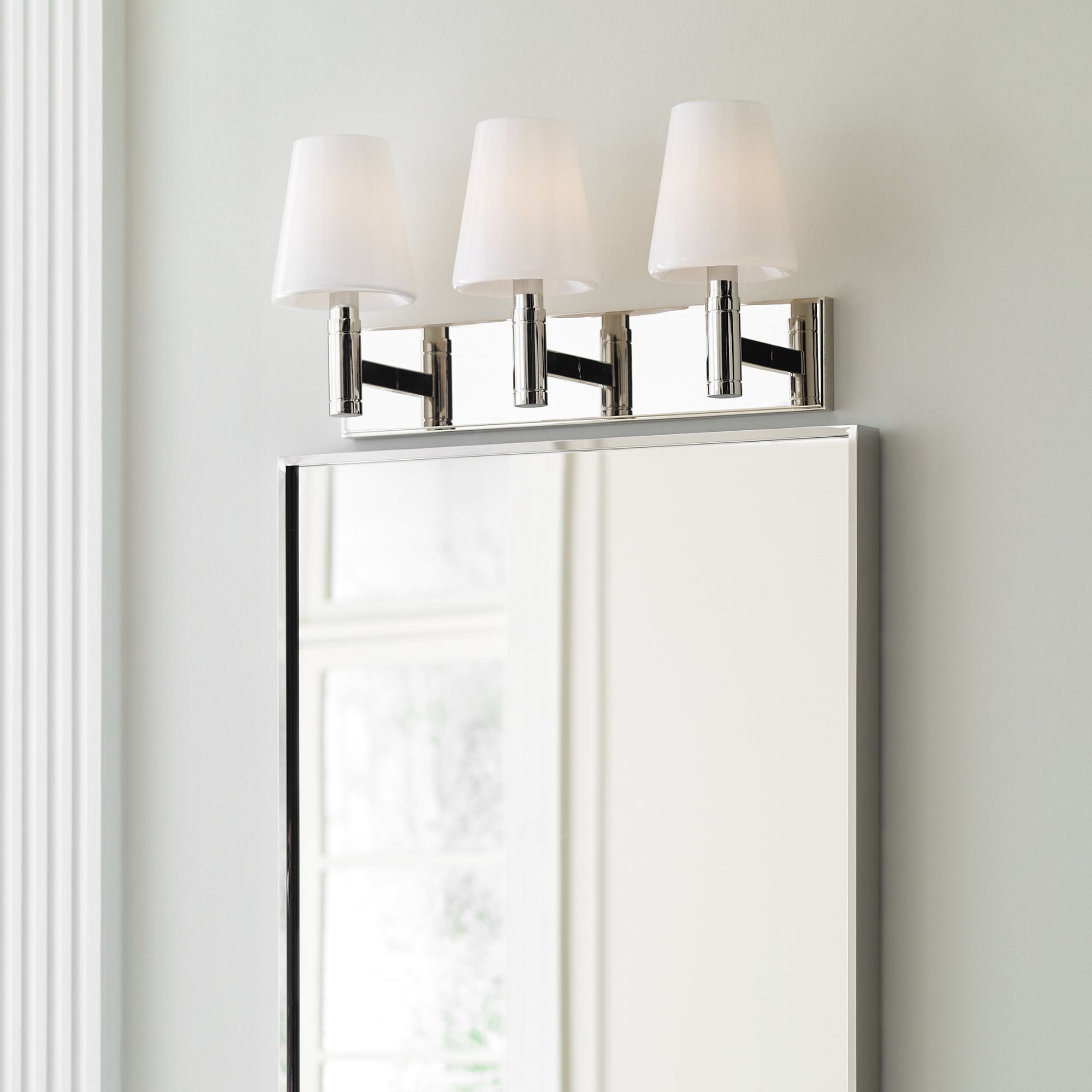 Thomas O'Brien Beckham Classic 3 - Light Vanity in Polished Nickel
