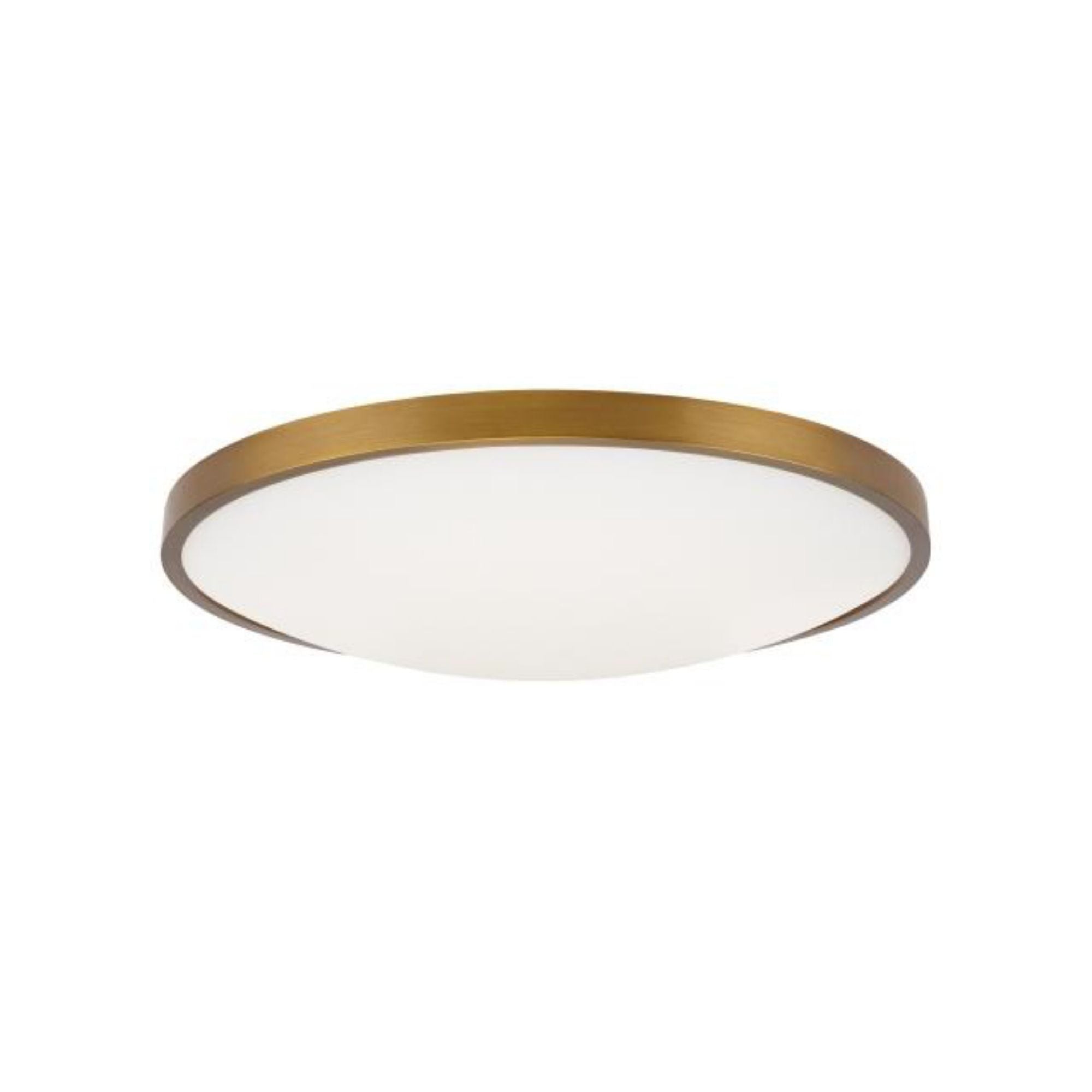 Vance 13 Flush Mount Flush & Semi-Flush Mount 1-Light LED 2700K Aged Brass by Sean Lavin