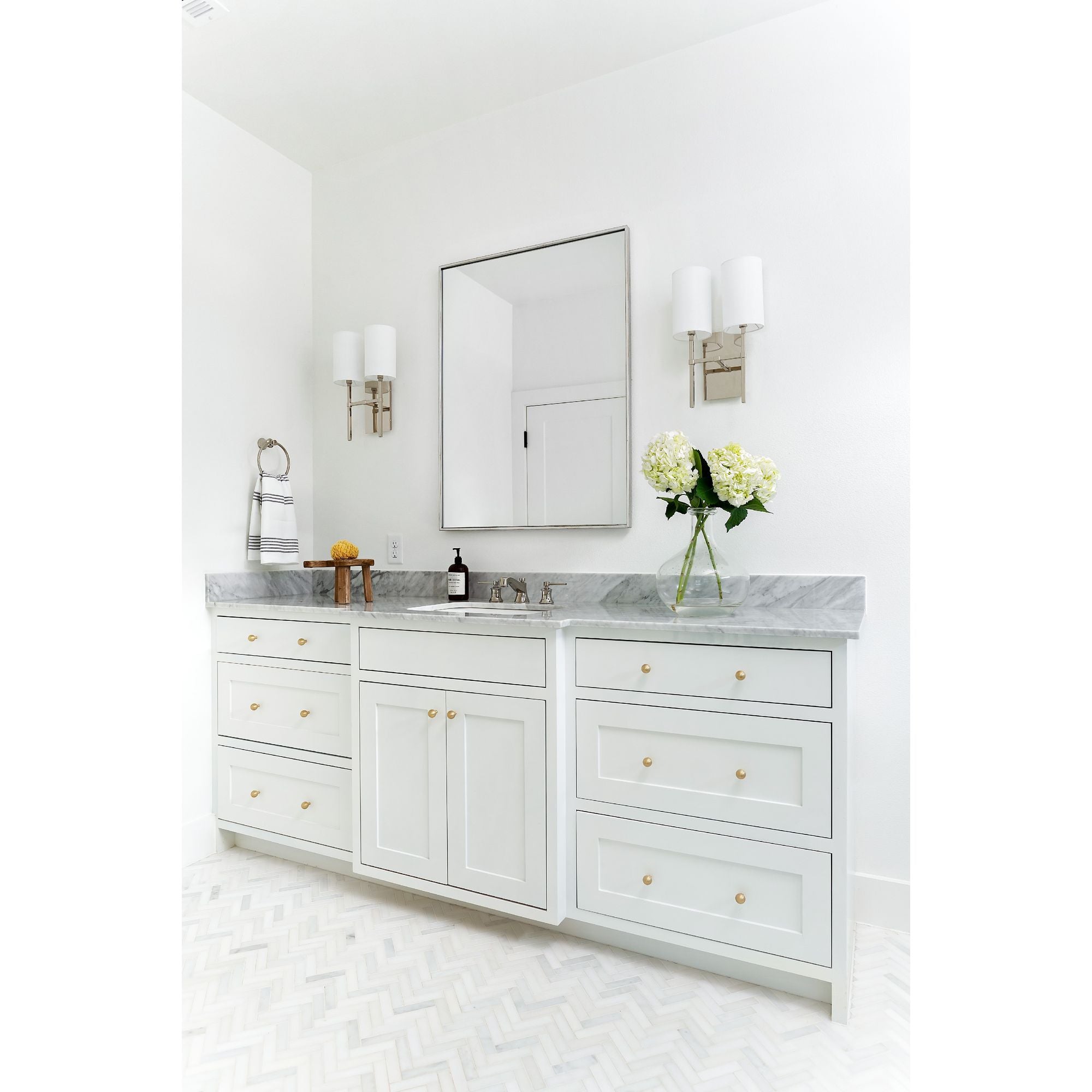 Veronica 2 Light Polished Nickel Sconce Silk Shade 11"W x 16.5"H x 6"D