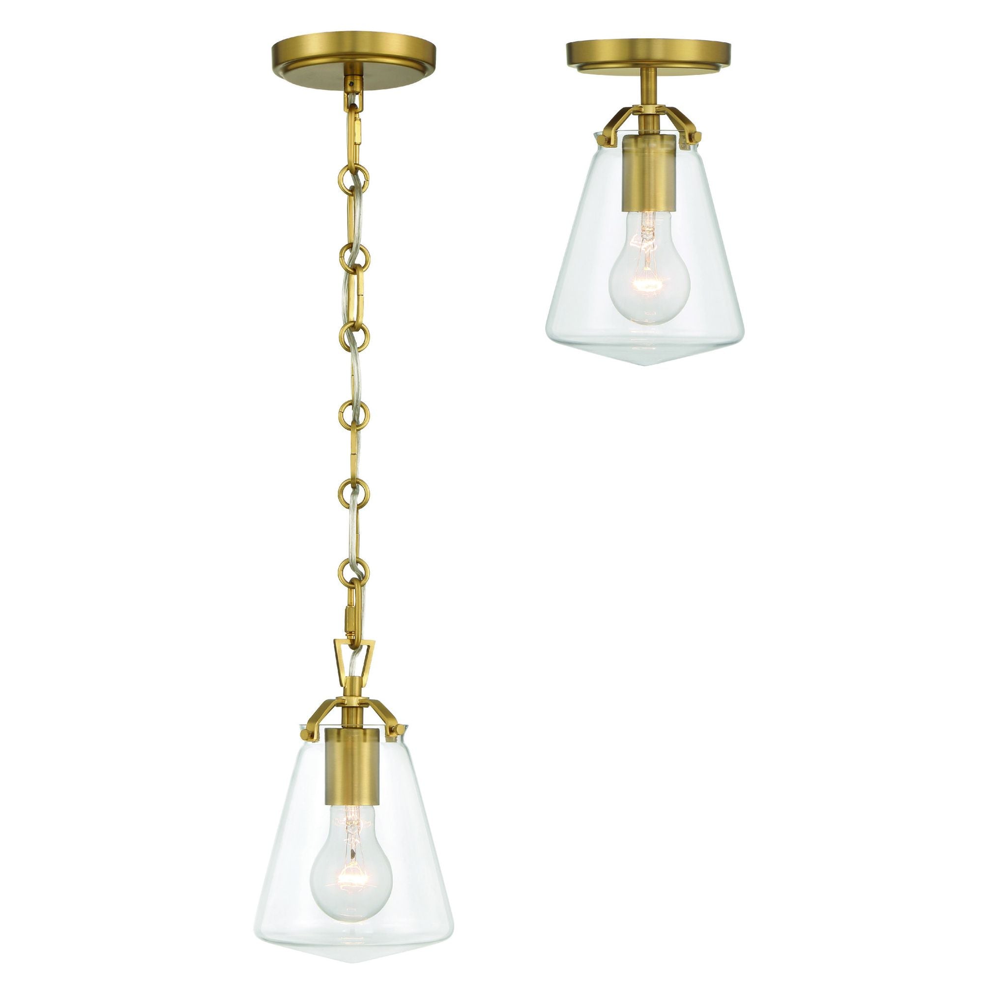 Voss 5.75'' Luxe Gold Pendant Gold 5.75"W x 9"H x 5.75"D
