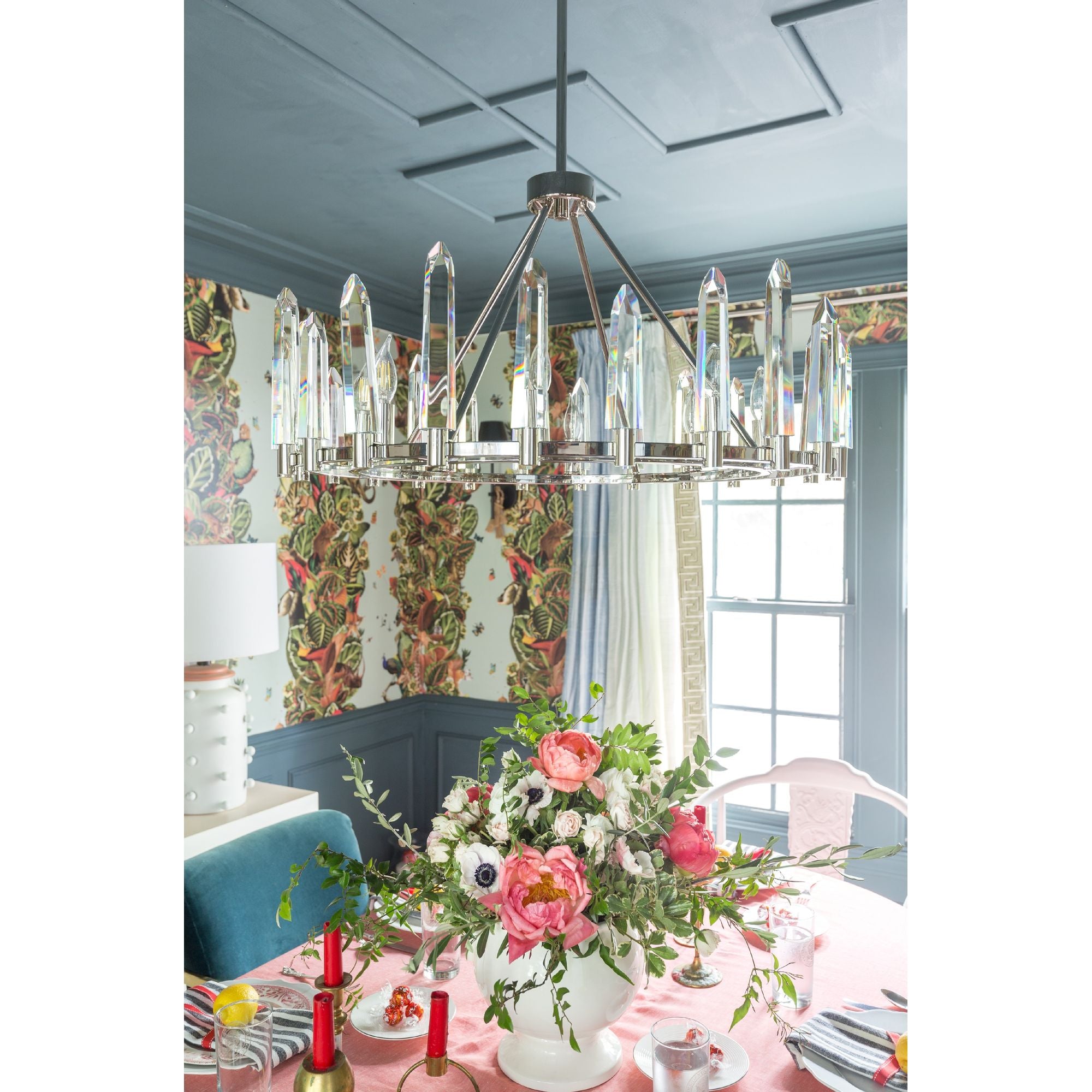 Watson 8 Light Polished Nickel Chandelier