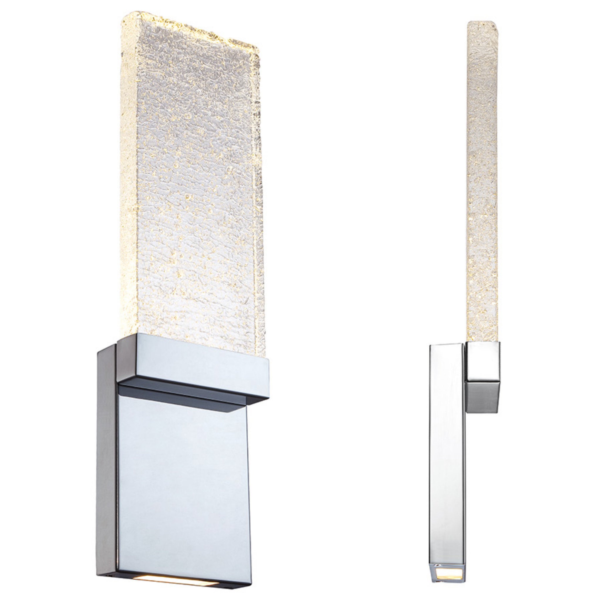 Modern Forms WS-12721-CH 3000K 10 Watt Glacier LED Wall Sconce in Chrome
