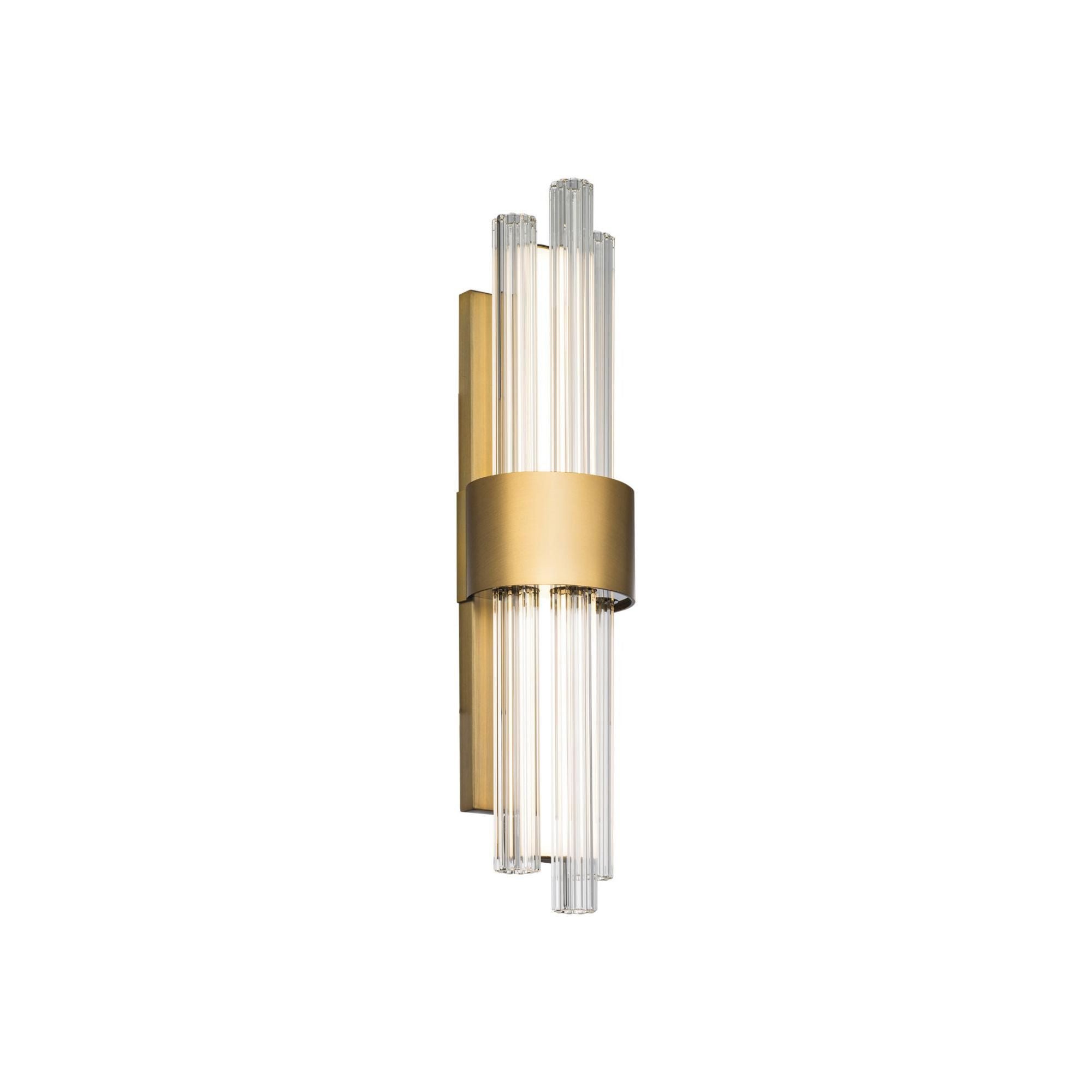 Luzerne 18in LED Bathroom Vanity or Wall Light 3000K in Aged Brass
