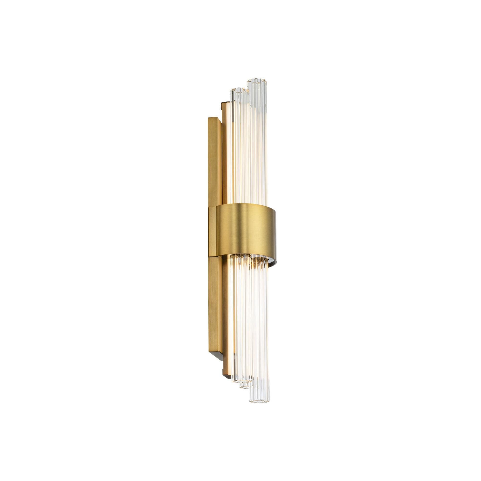 Luzerne 18in LED Bathroom Vanity or Wall Light 3000K in Aged Brass