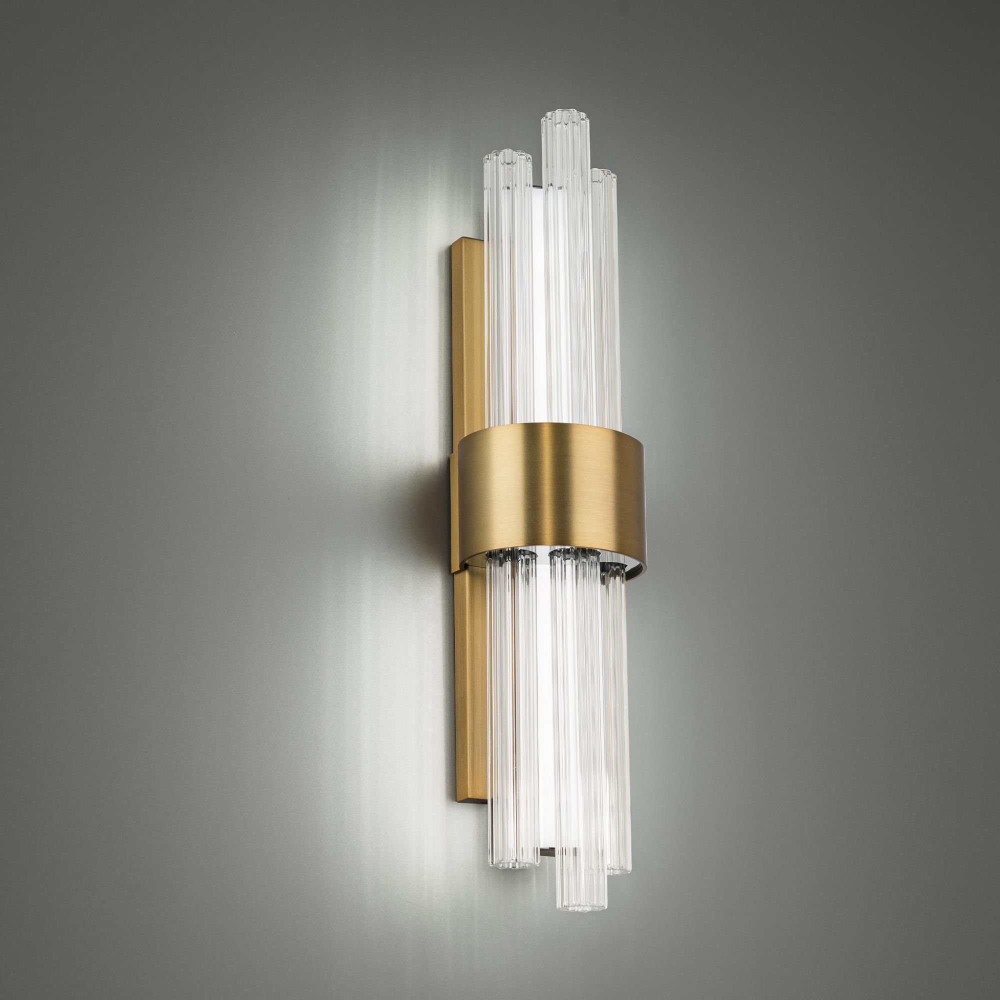 Luzerne 18in LED Bathroom Vanity or Wall Light 3000K in Aged Brass