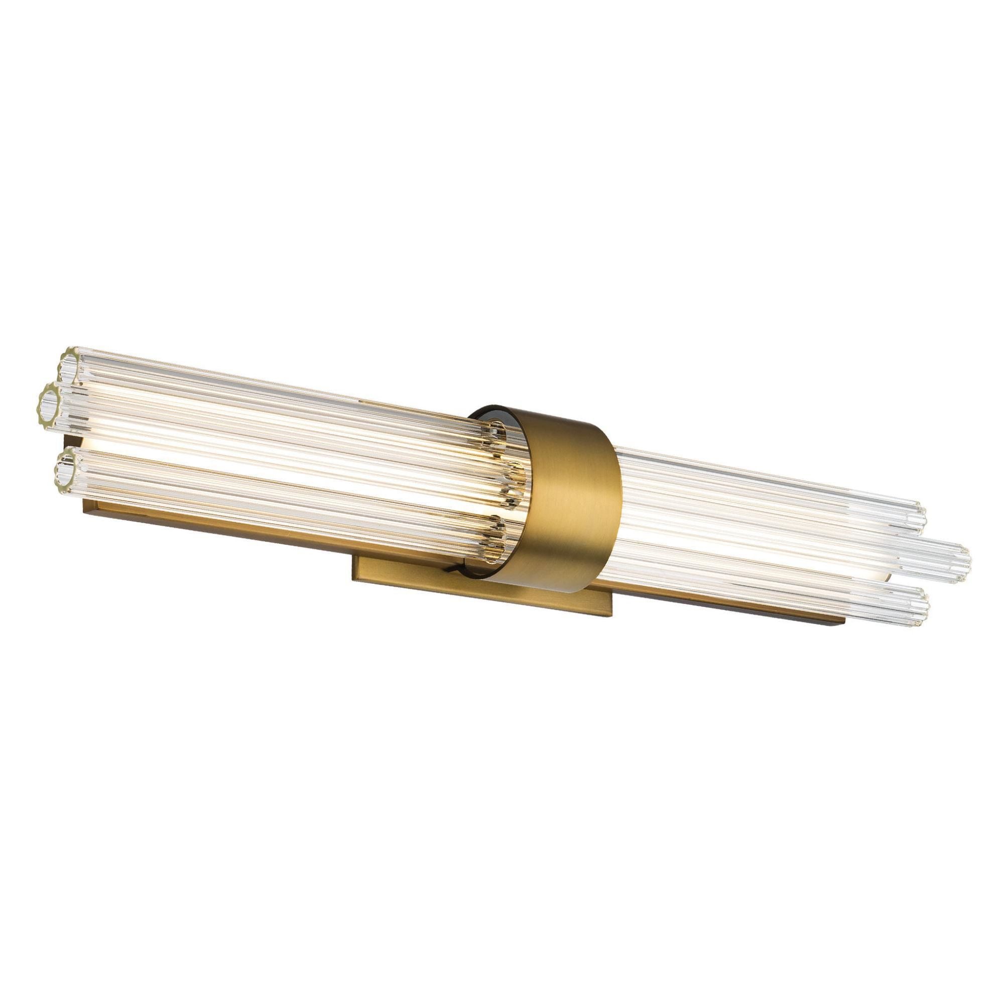 Luzerne 28in LED Bathroom Vanity or Wall Light 3000K in Aged Brass