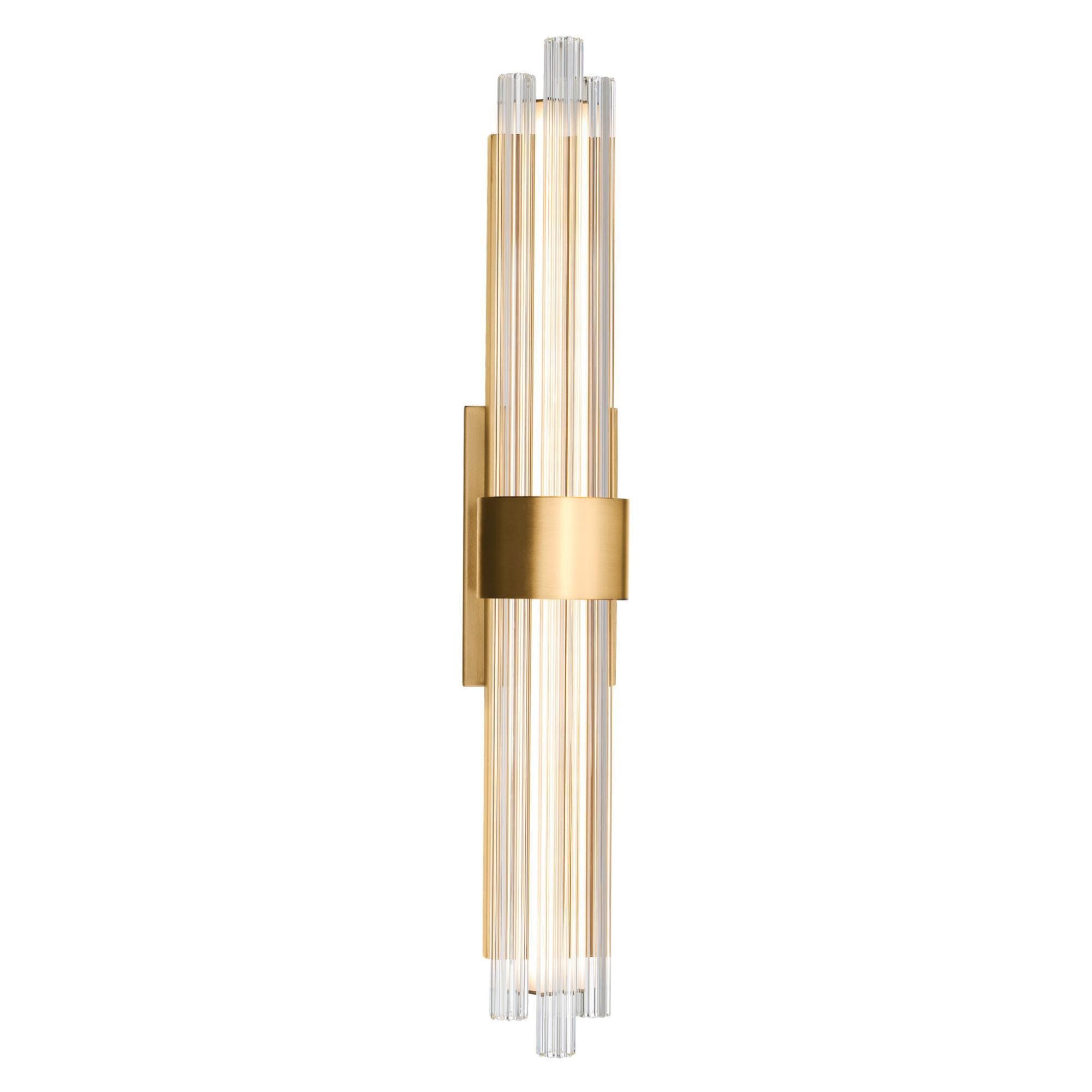 Luzerne 28in LED Bathroom Vanity or Wall Light 3000K in Aged Brass