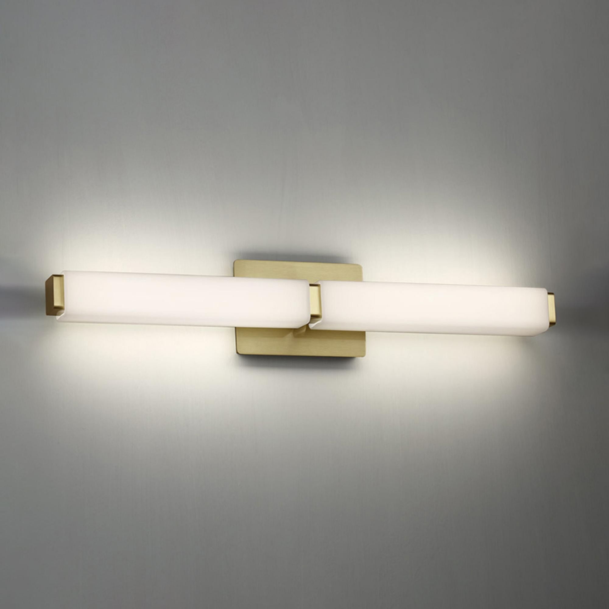 Vogue 27in LED Bathroom Vanity or Wall Light 3500K in Brushed Brass