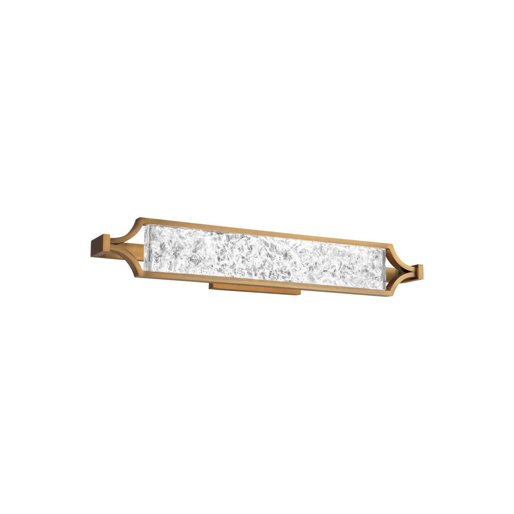 Emblem 28in LED Bathroom Vanity or Wall Light 3000K in Aged Brass